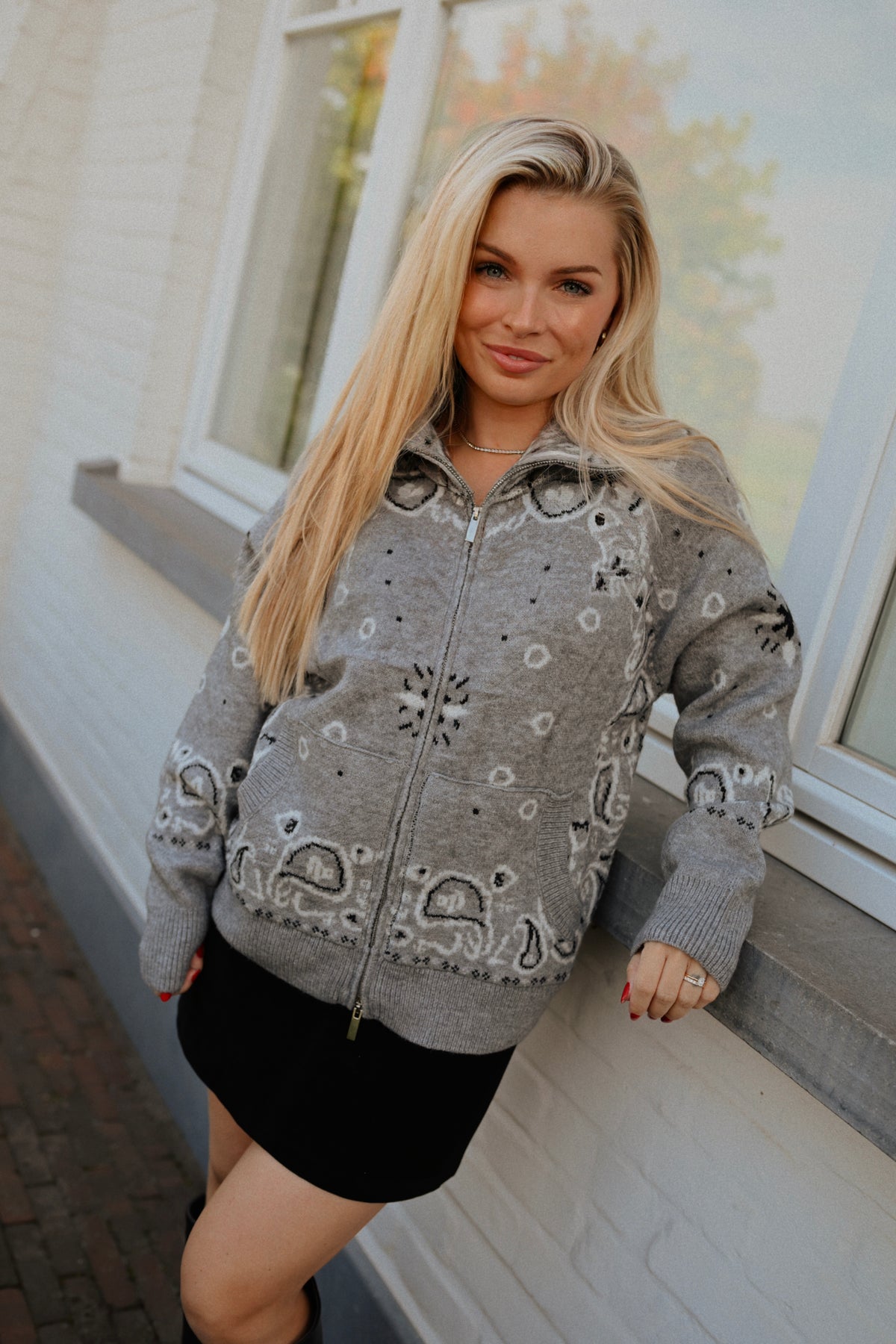 Mandala Gilet - Grijs