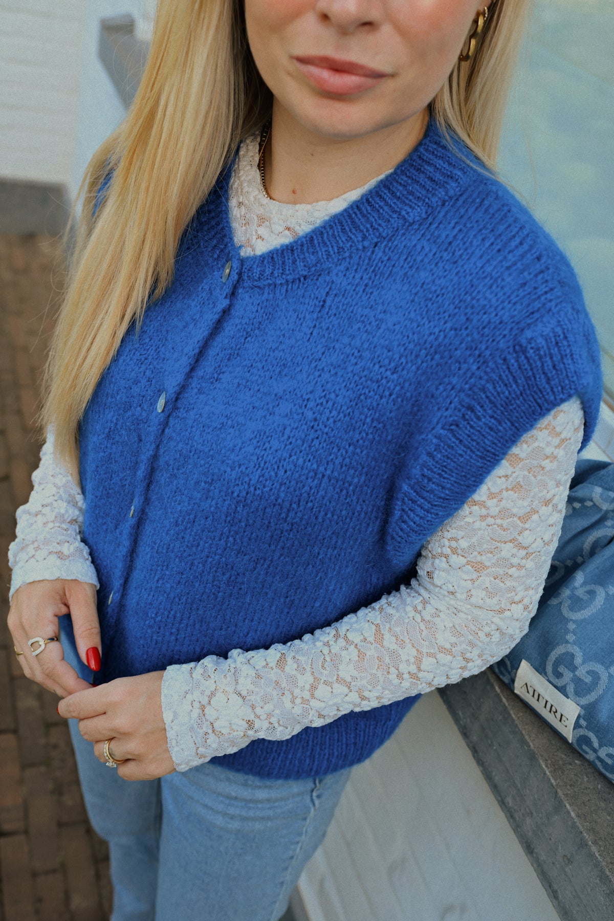 Elise Gilet - Blauw