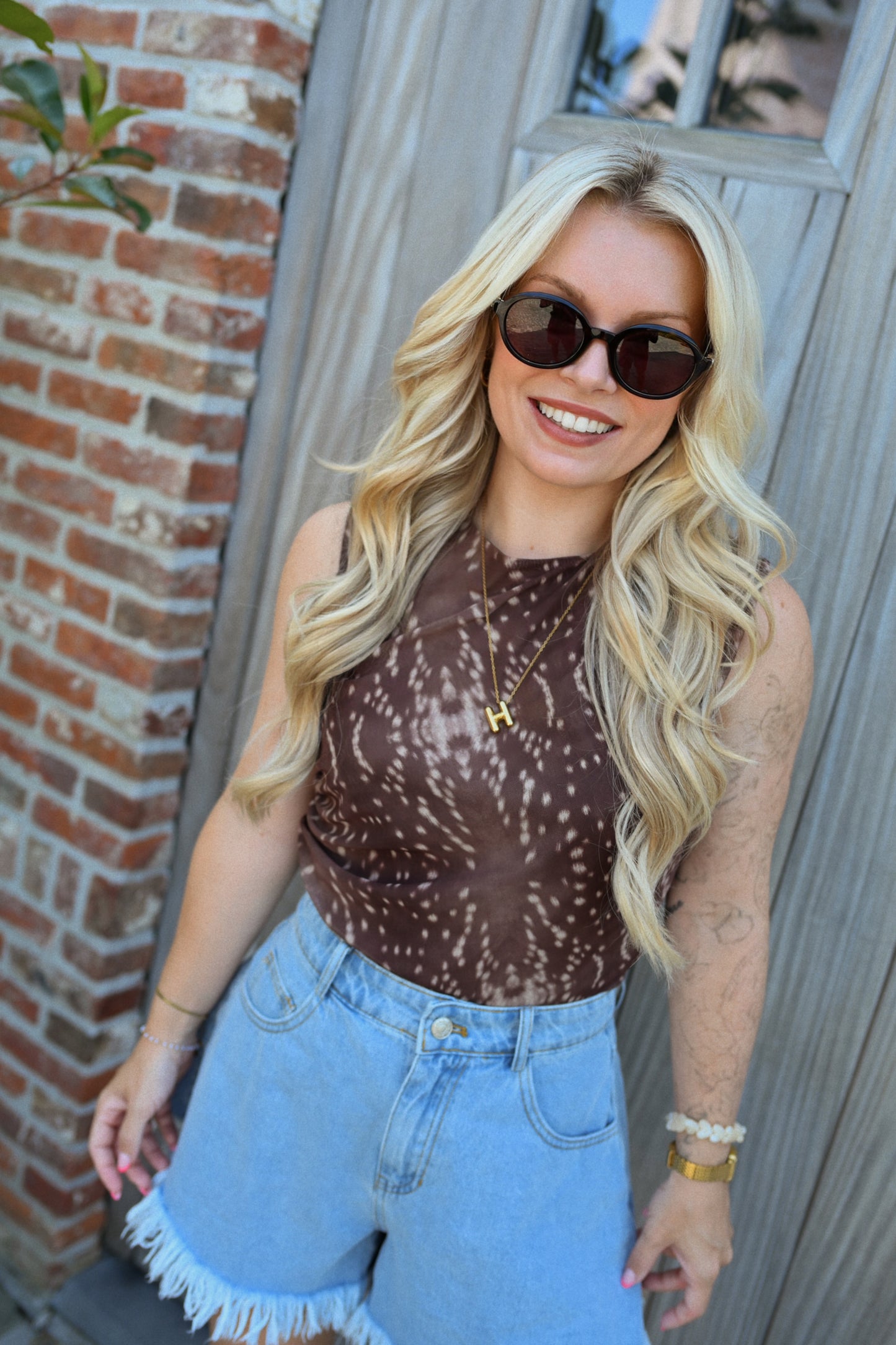 Bambi Mesh Top - Bruin (Last one!)