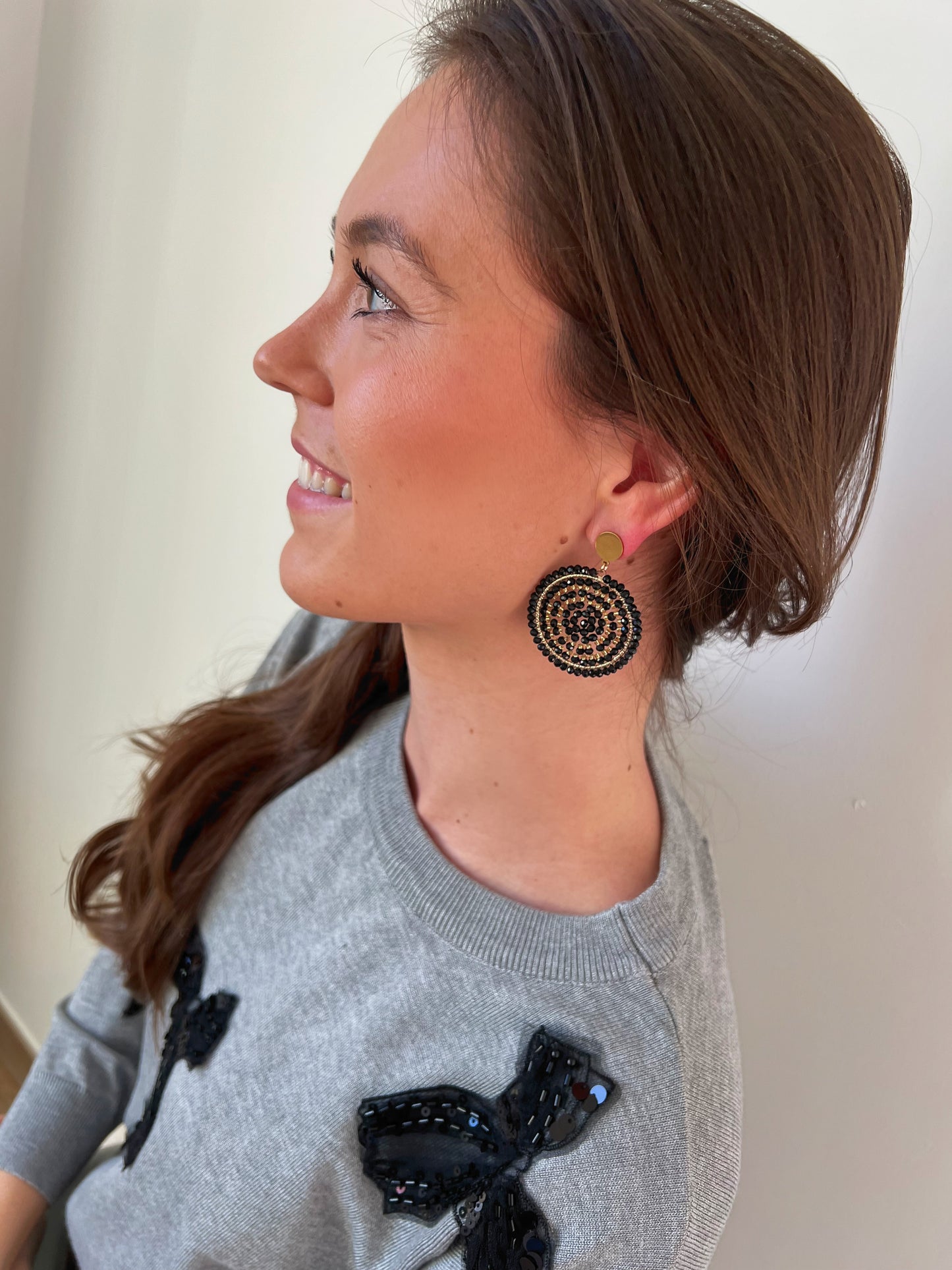 Melanie Earrings Black