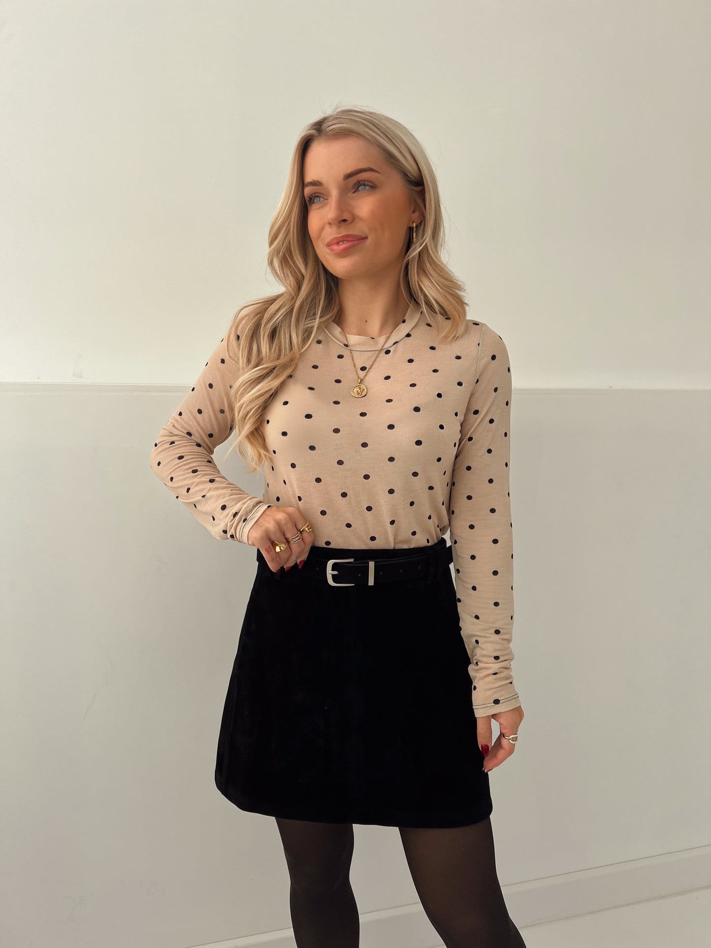 Margaux Suede Rok Zwart