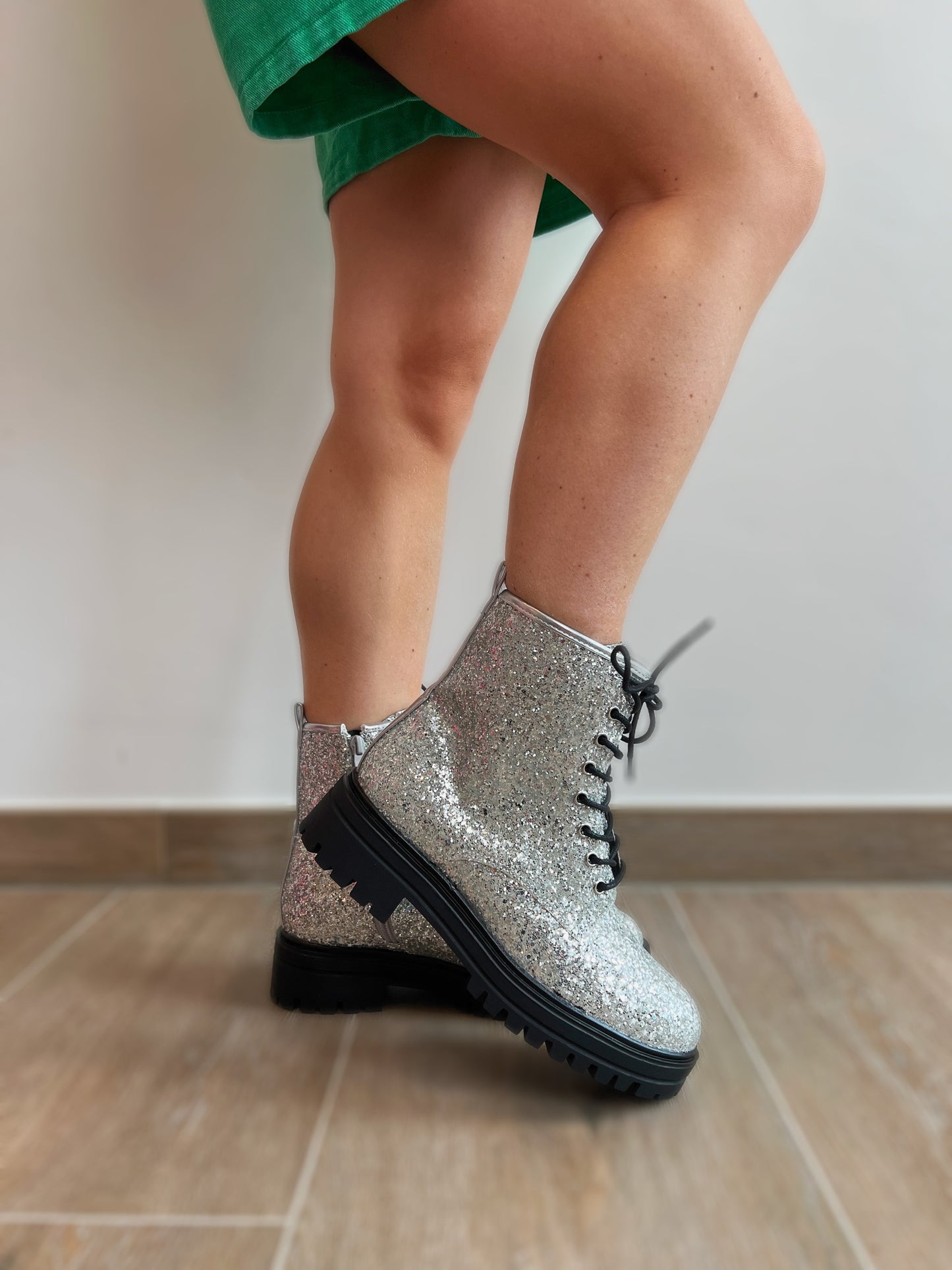 Glitter Boots Silver