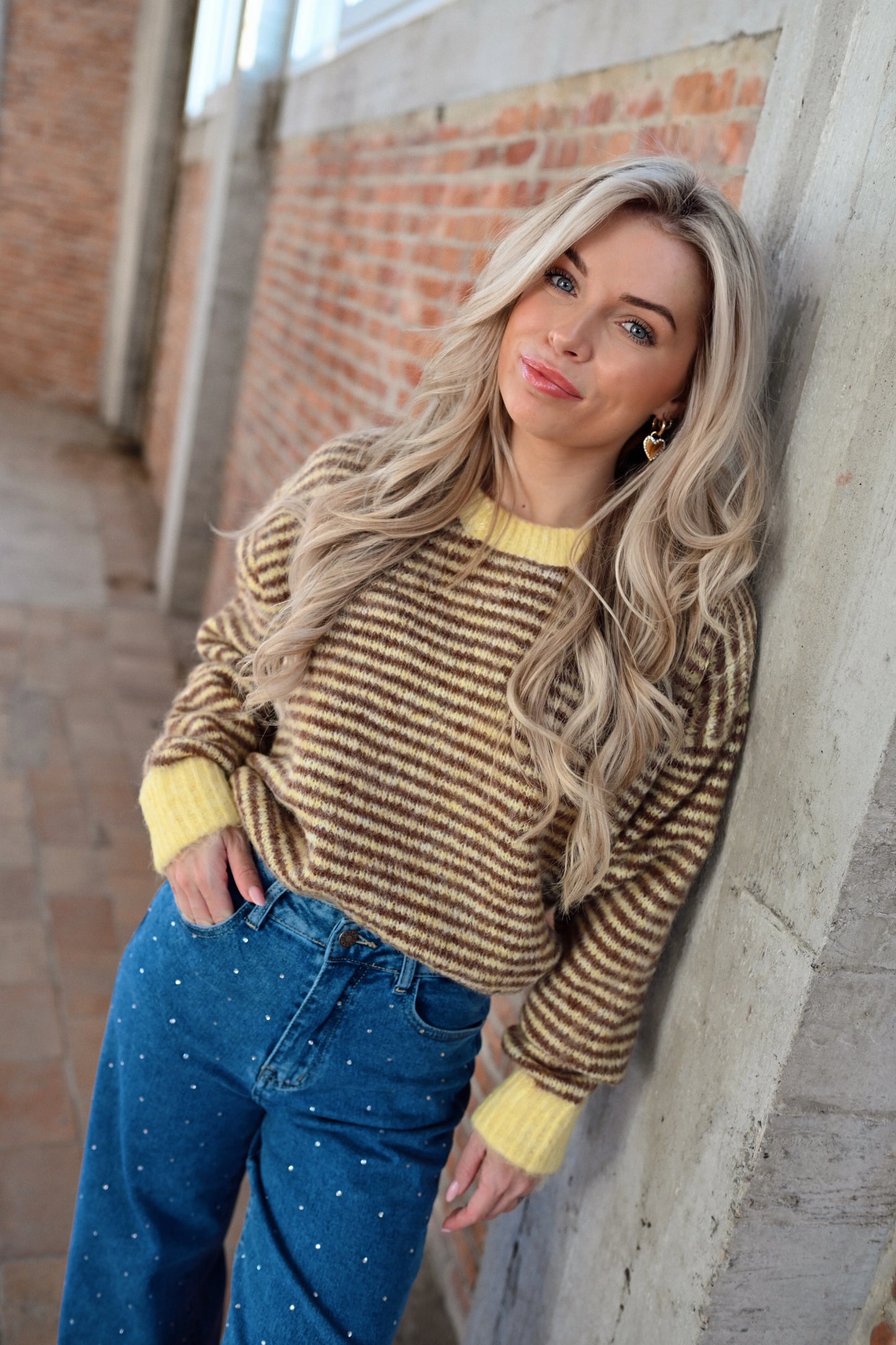 Charlotte Sweater - Brown/Yellow