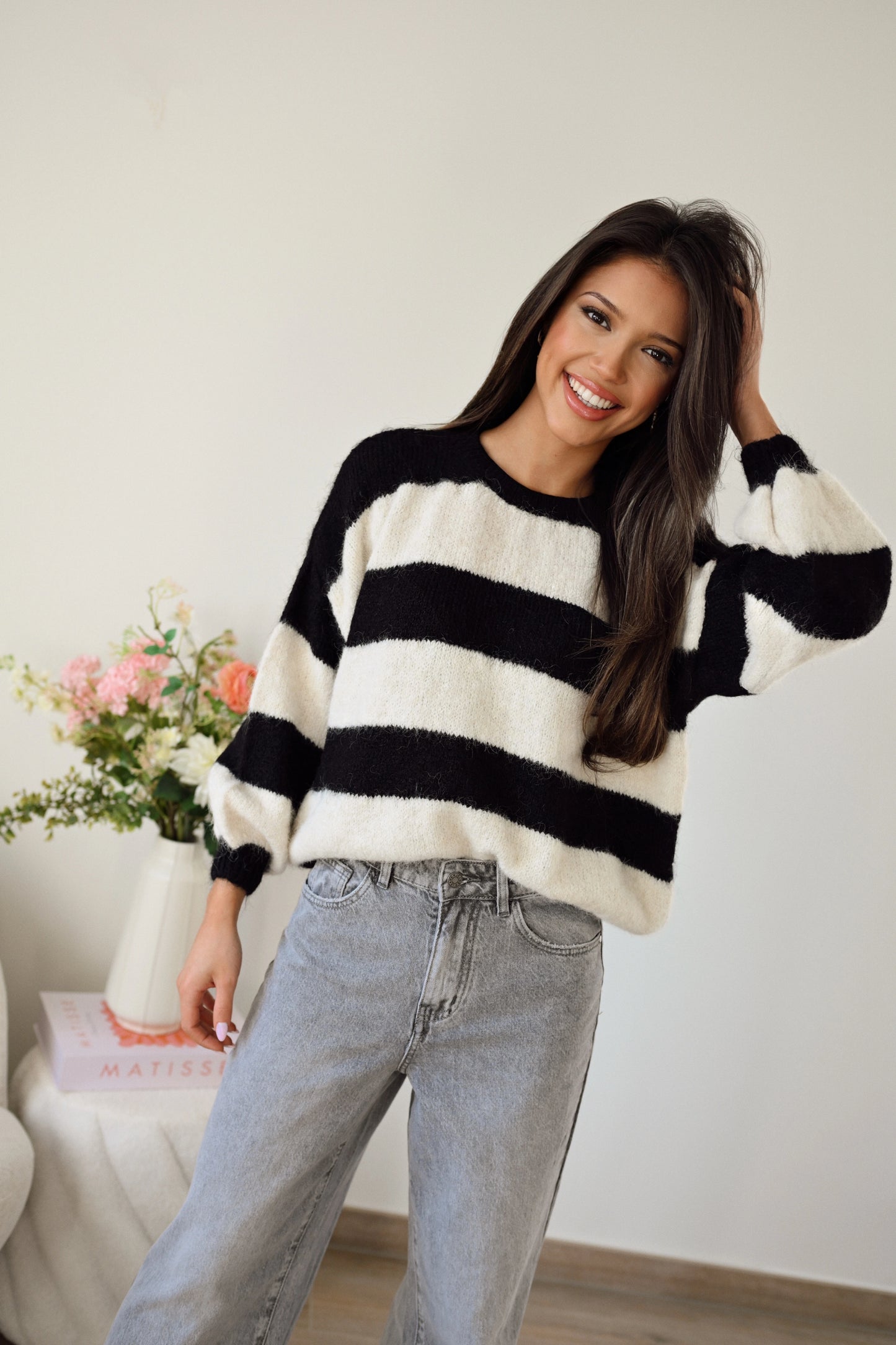 Striped Sweater Nella - Black