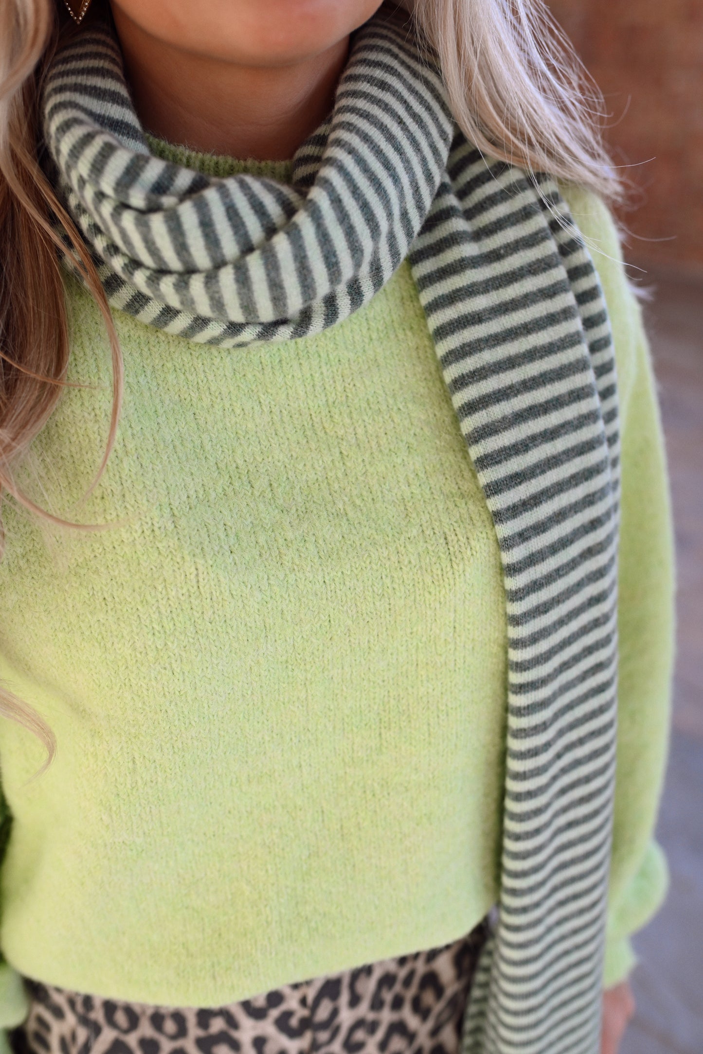 Pippa Gebreide Trui - Groen