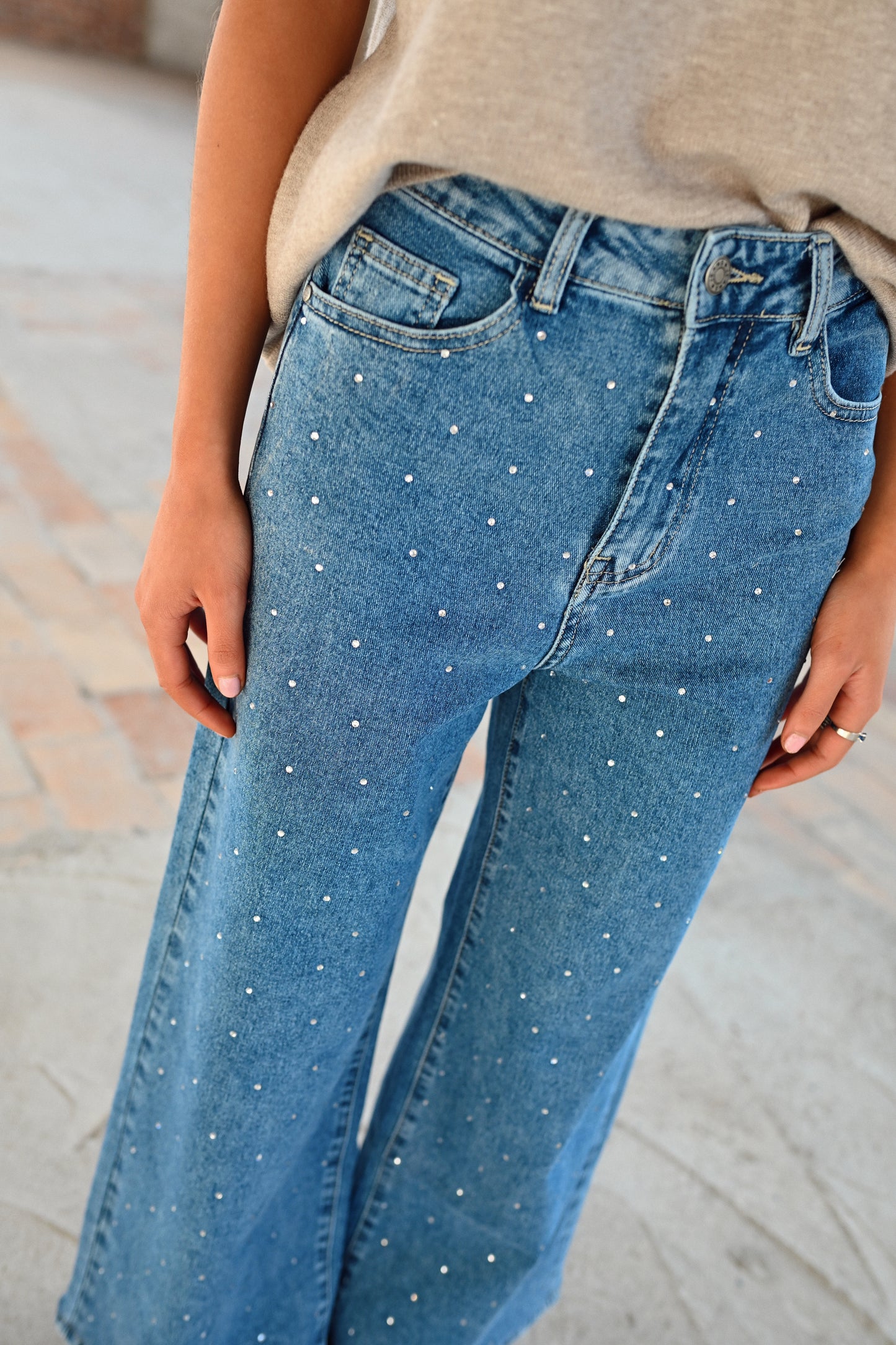 Diamond Wide Fit Jeans - Blue