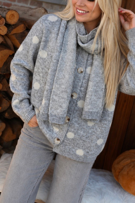 Polkadot Gilet - Grijs