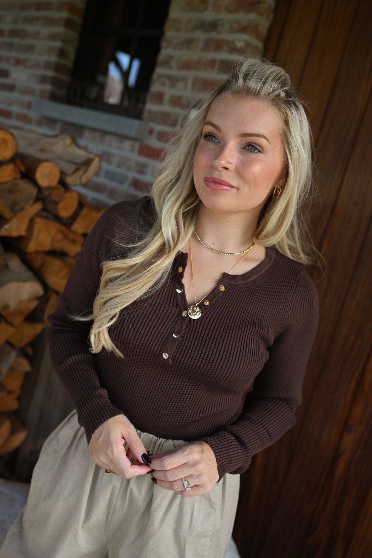 Babs Top - Bruin
