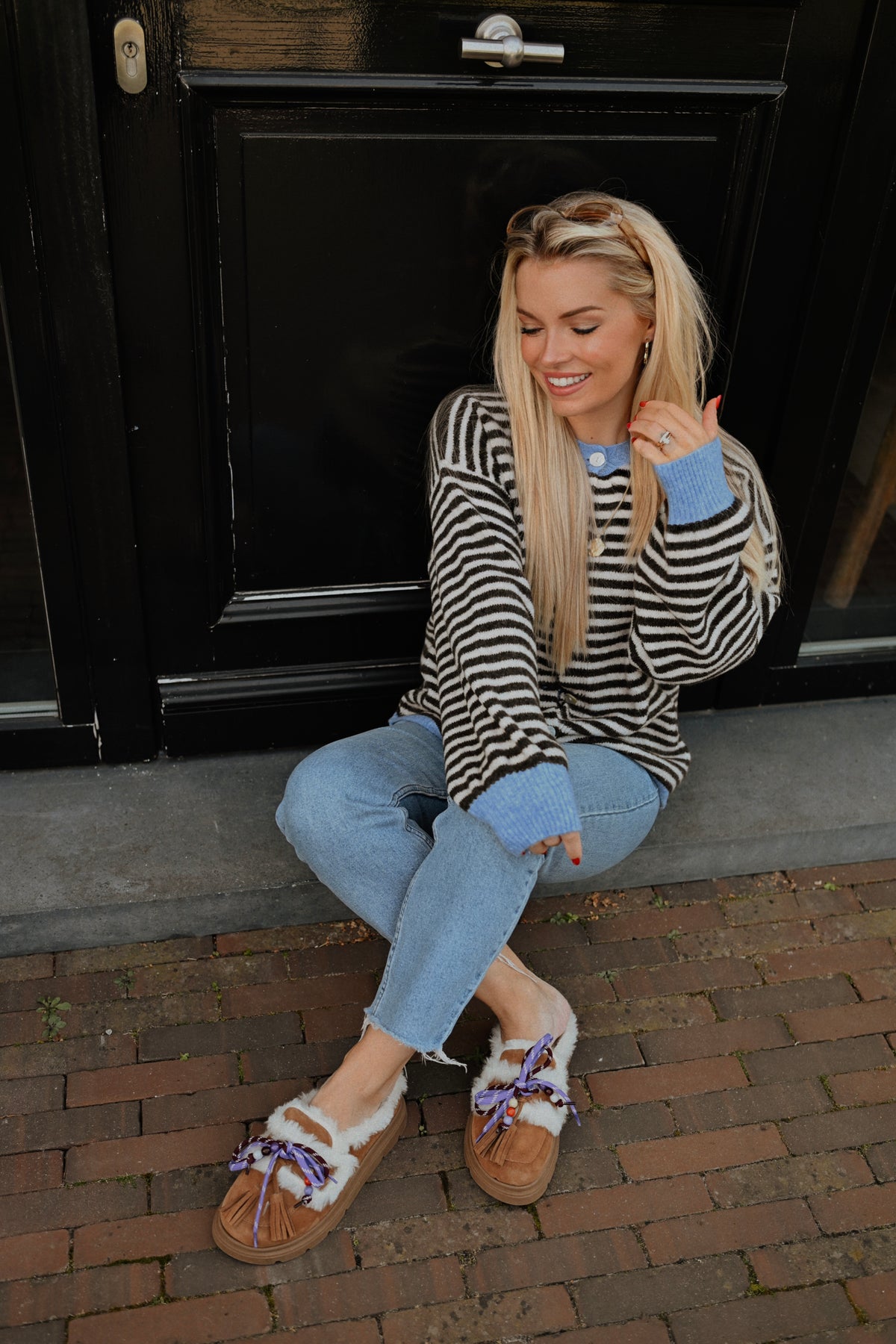 Pierre Striped Gilet - Bruin