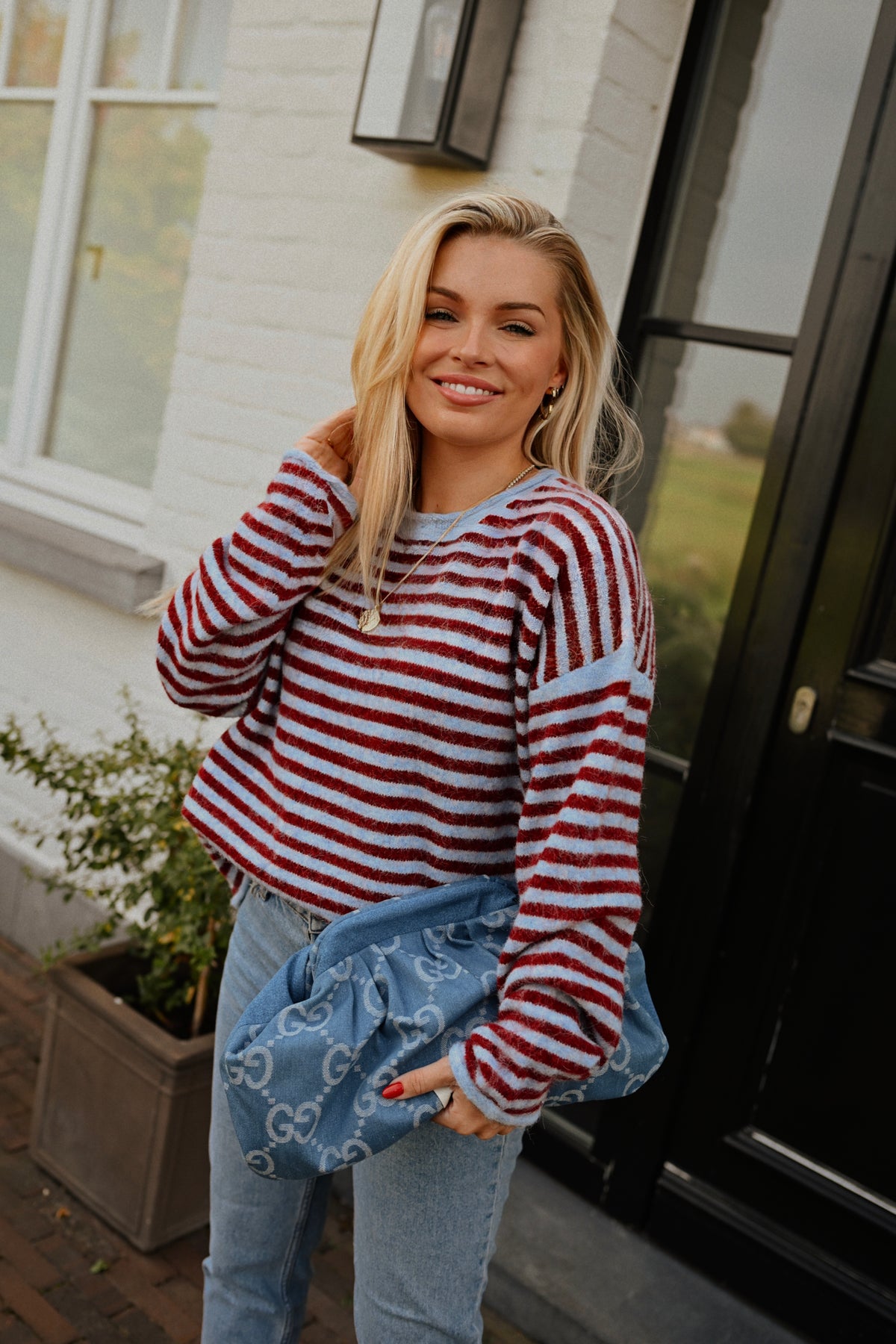Cisse Striped Pull - Bordeaux