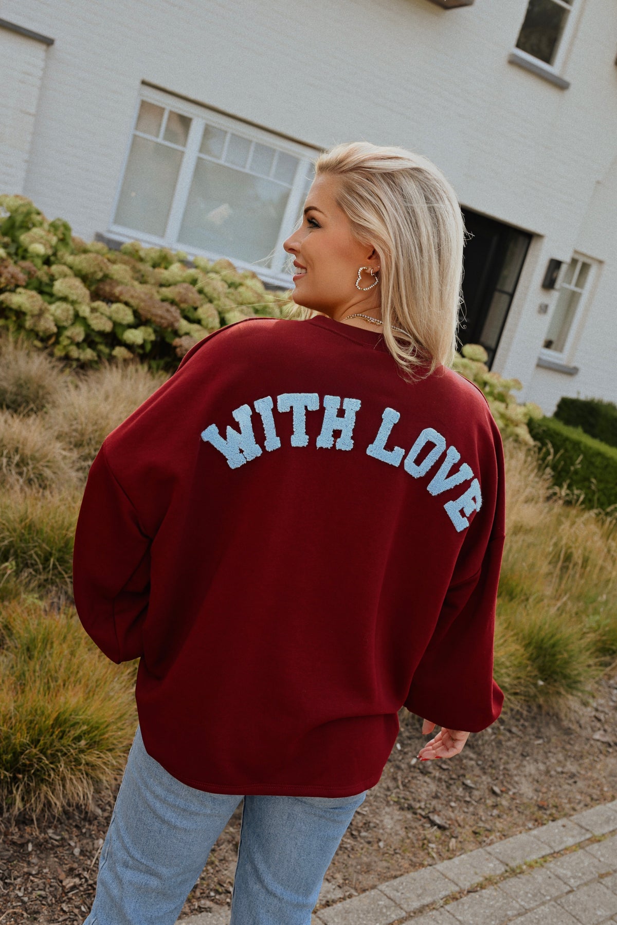 With Love Sweater - Bordeaux