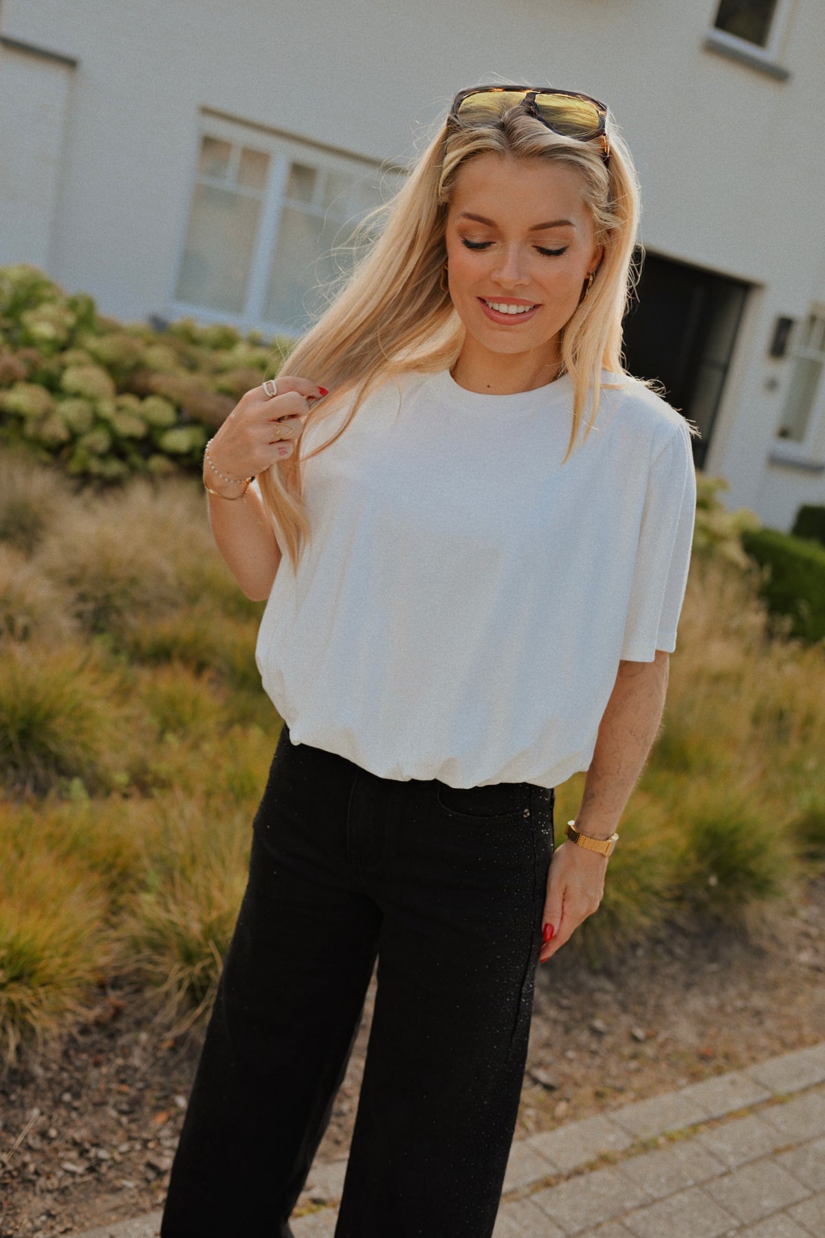 Lise Balloon T-Shirt - Wit