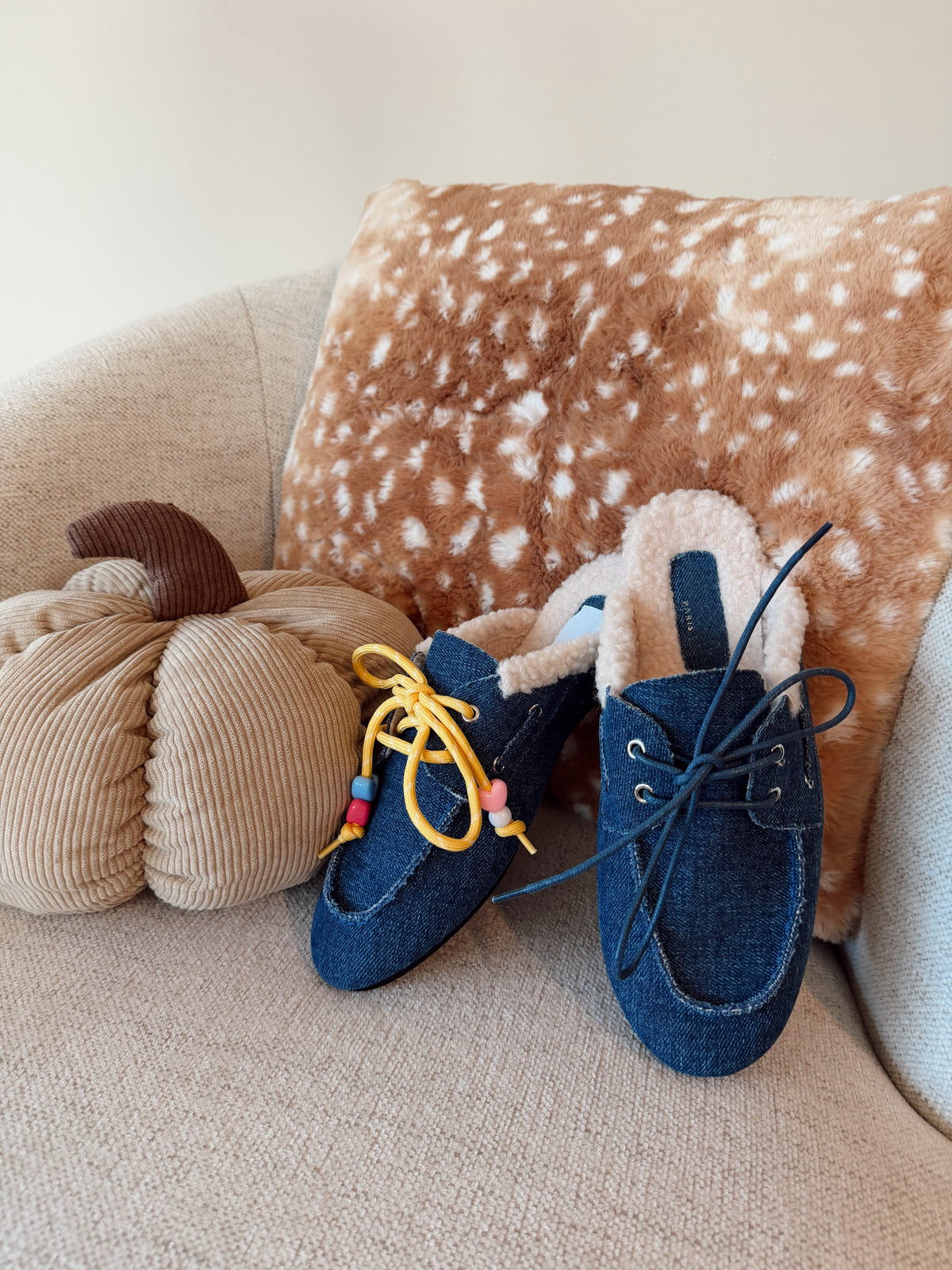 Loafers met veters - Jeansblauw