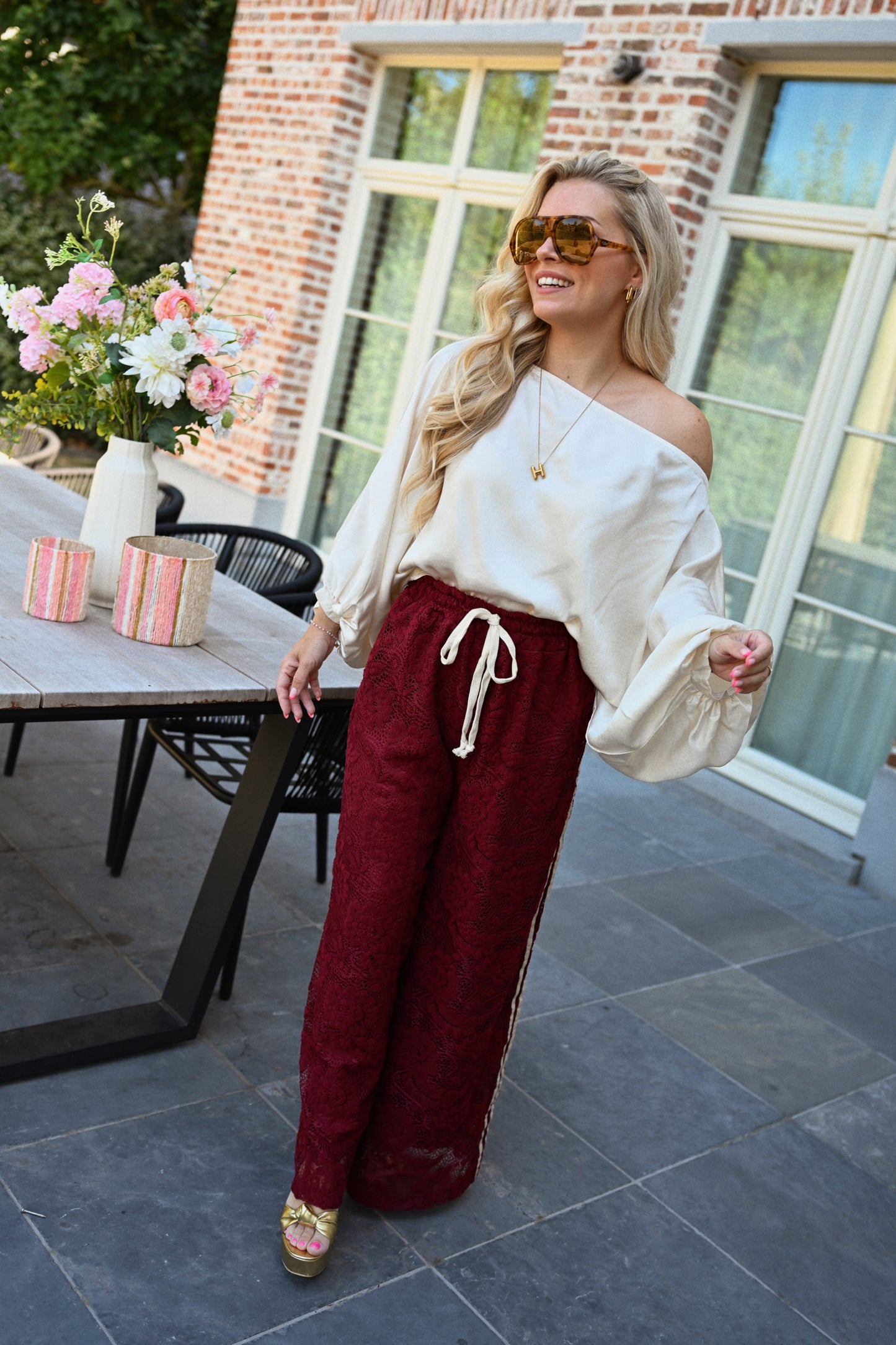 Jolene Lace Broek - Bordeaux
