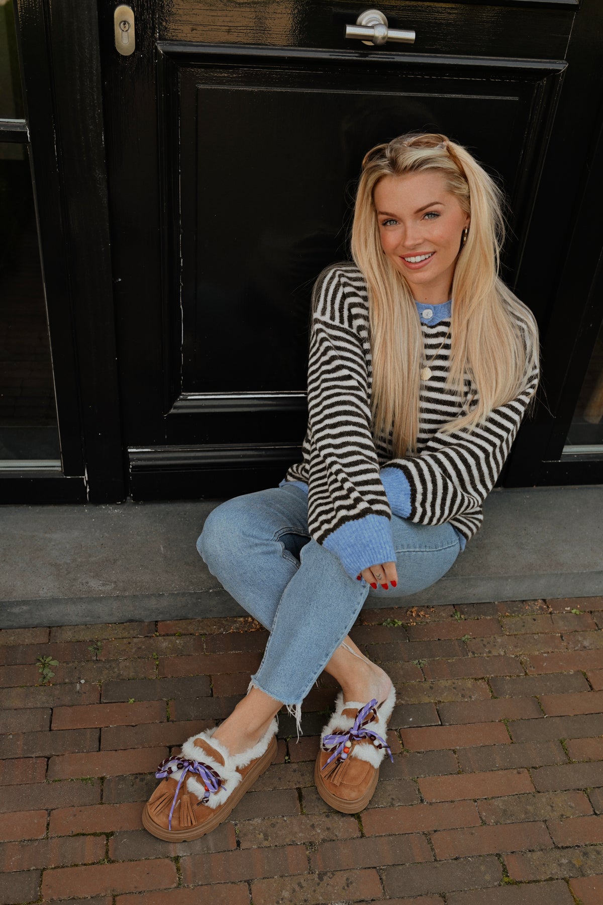Pierre Striped Gilet - Bruin