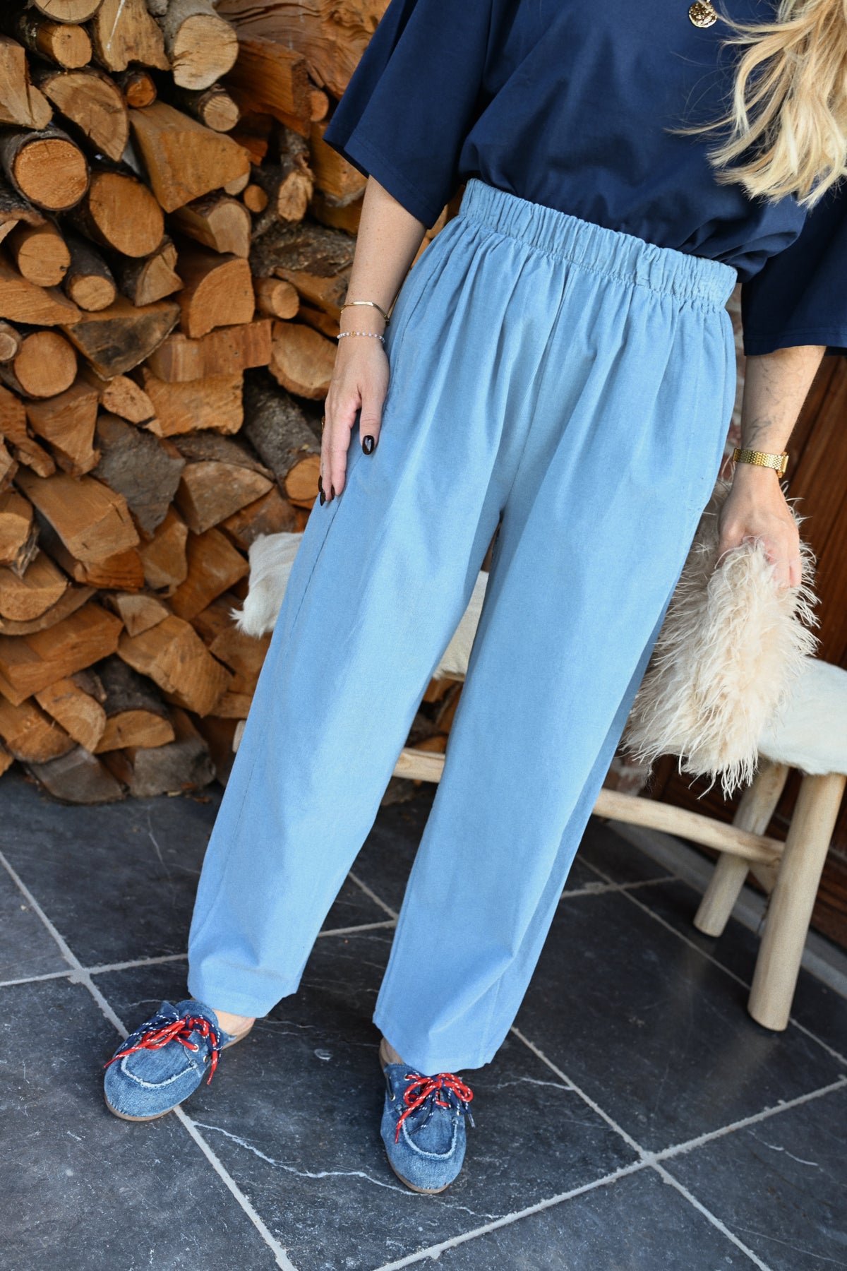 Camie Denim Broek - Blauw