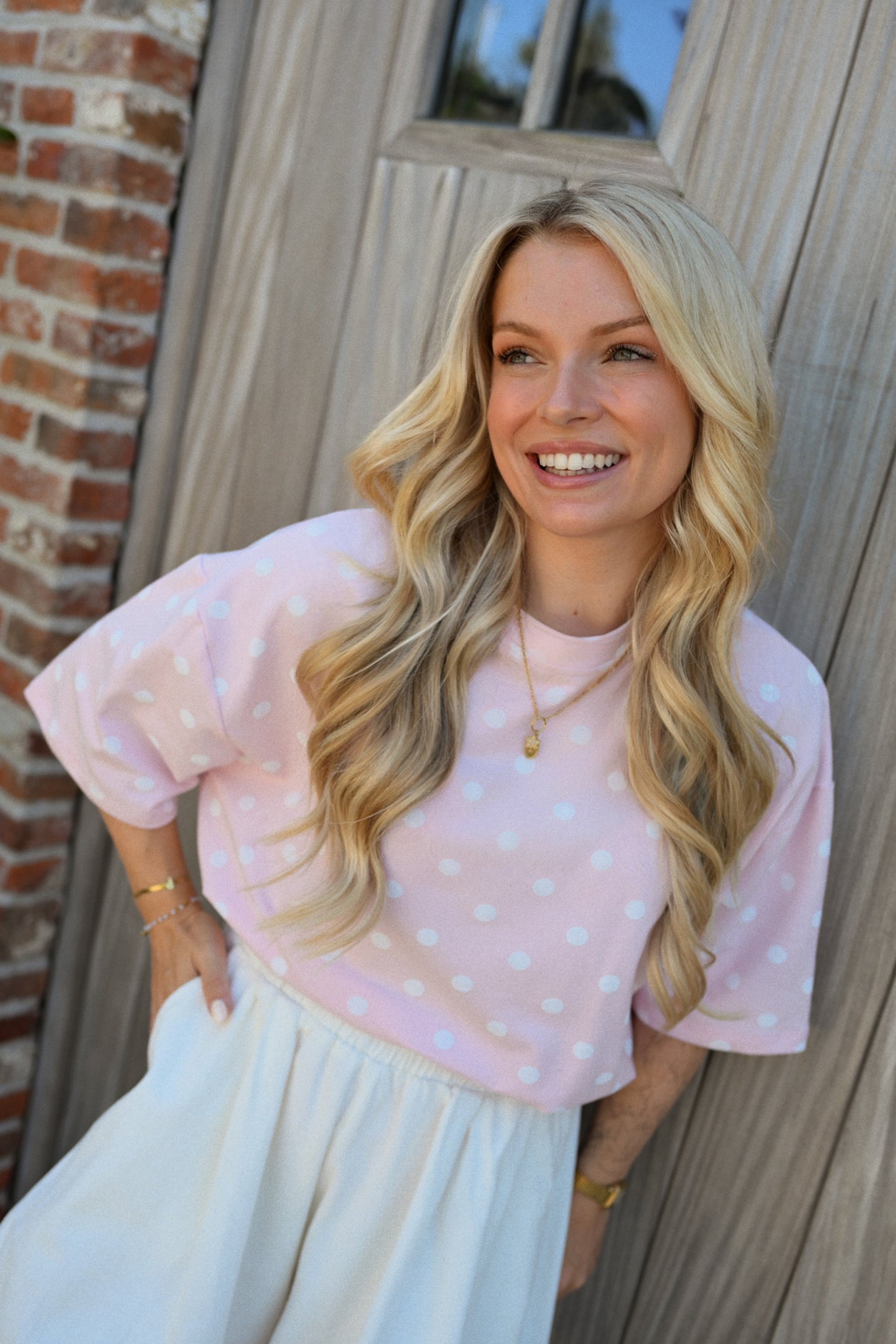 Polkadot T-Shirt - Roze