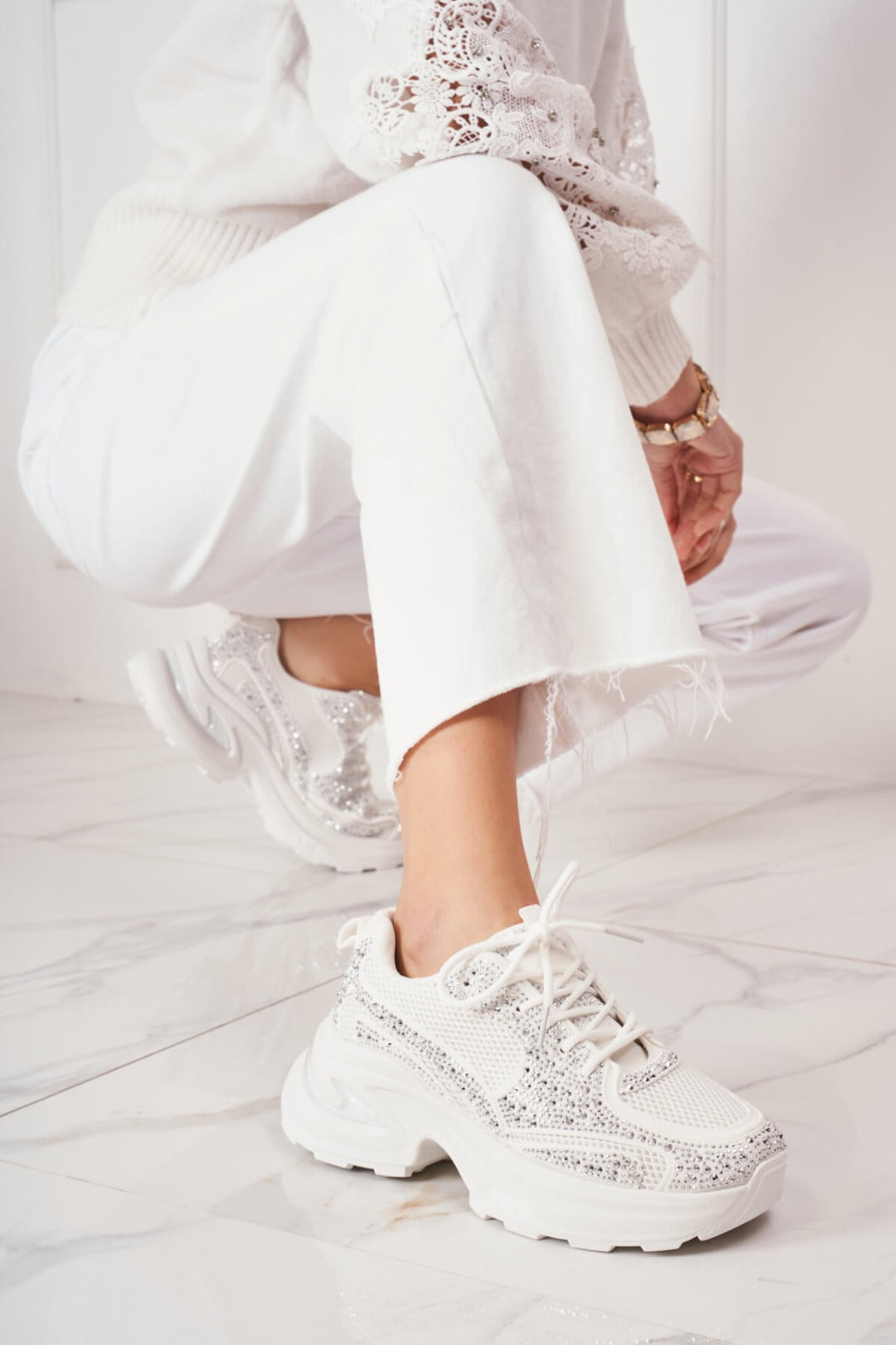 Shine All Day Sneakers Wit