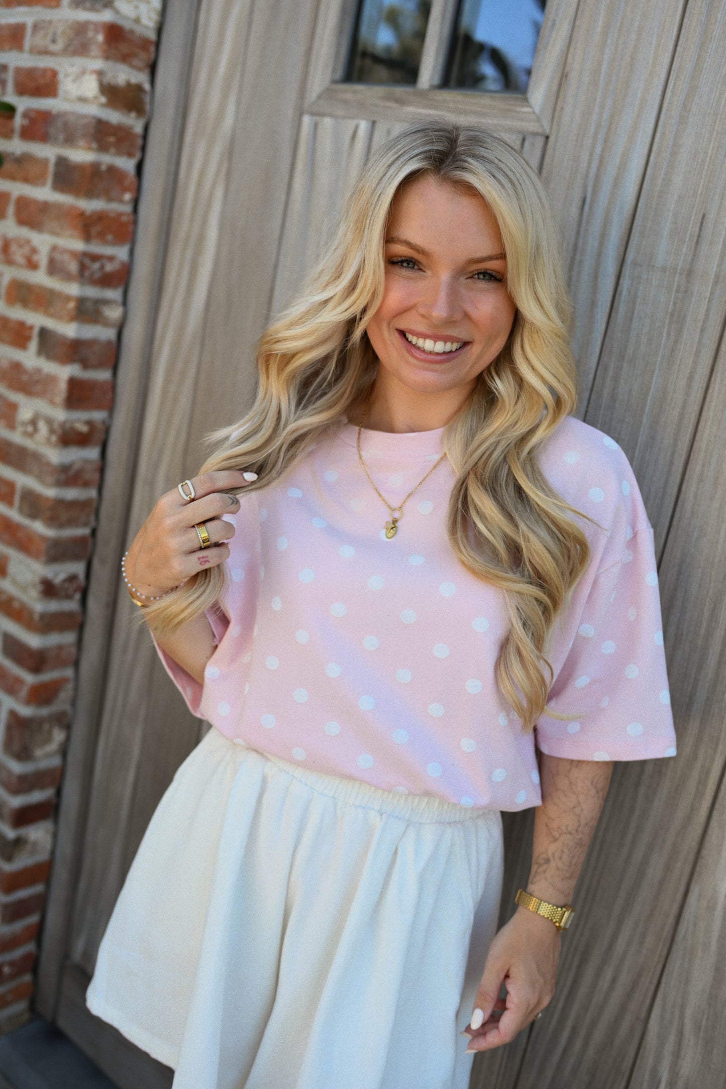 Polkadot T-Shirt - Roze