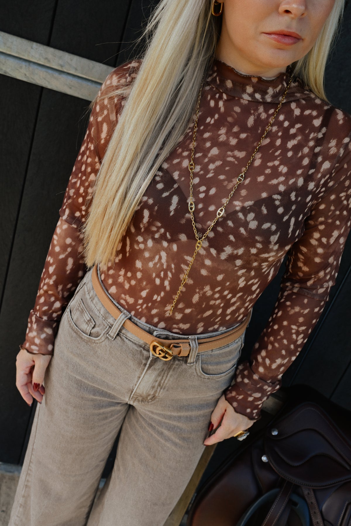 Mesh Top Bambi - Bruin