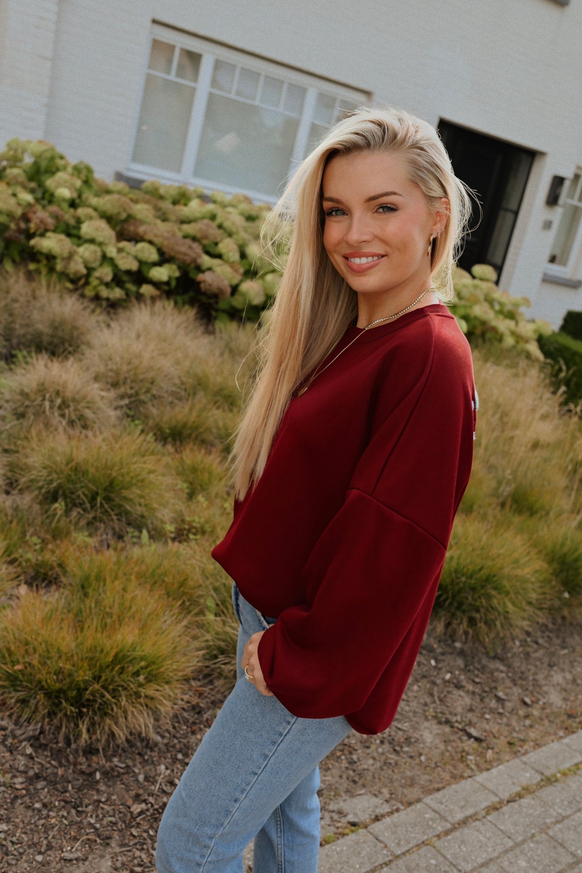 With Love Sweater - Bordeaux