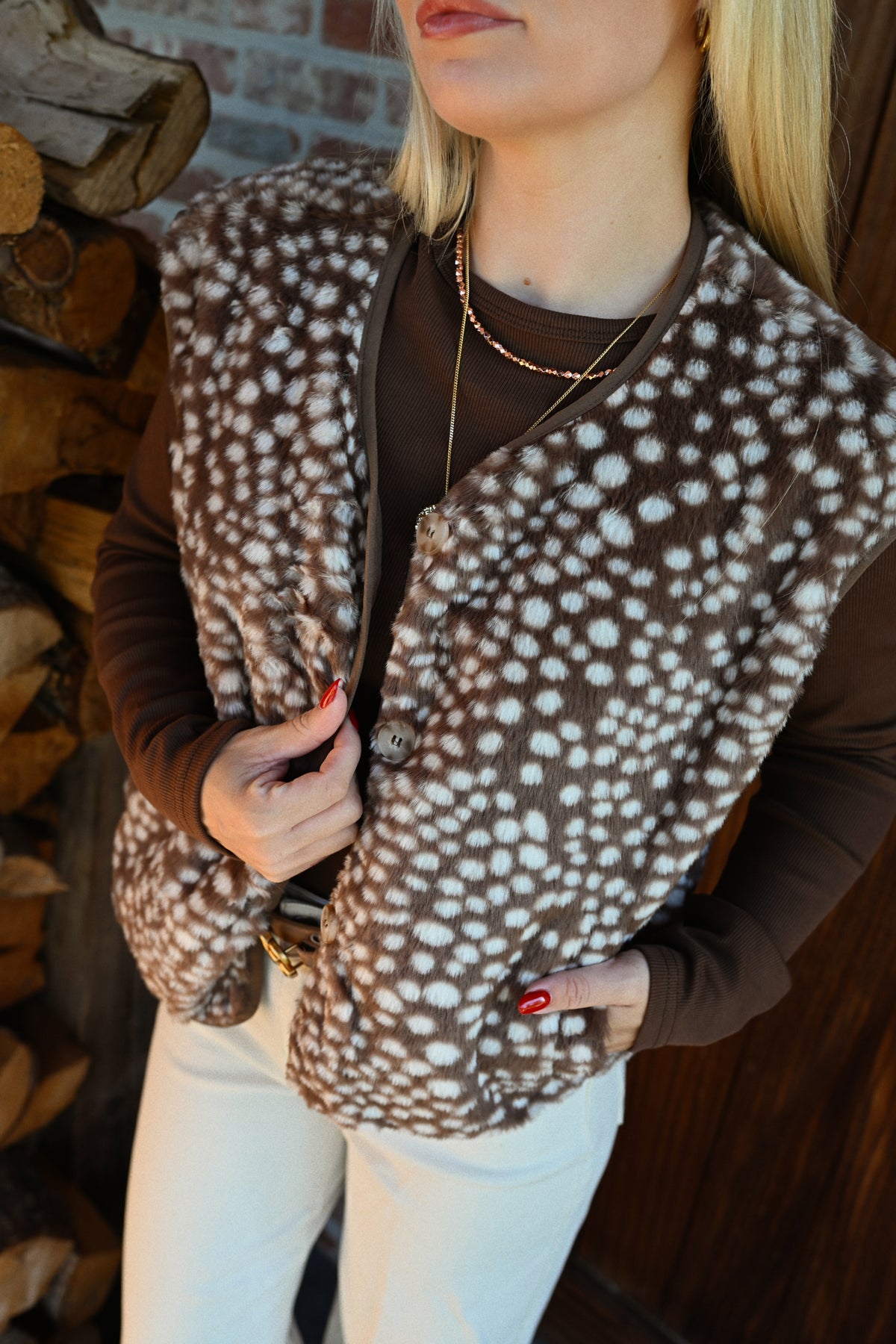 Bambi Soft Gilet - Bruin