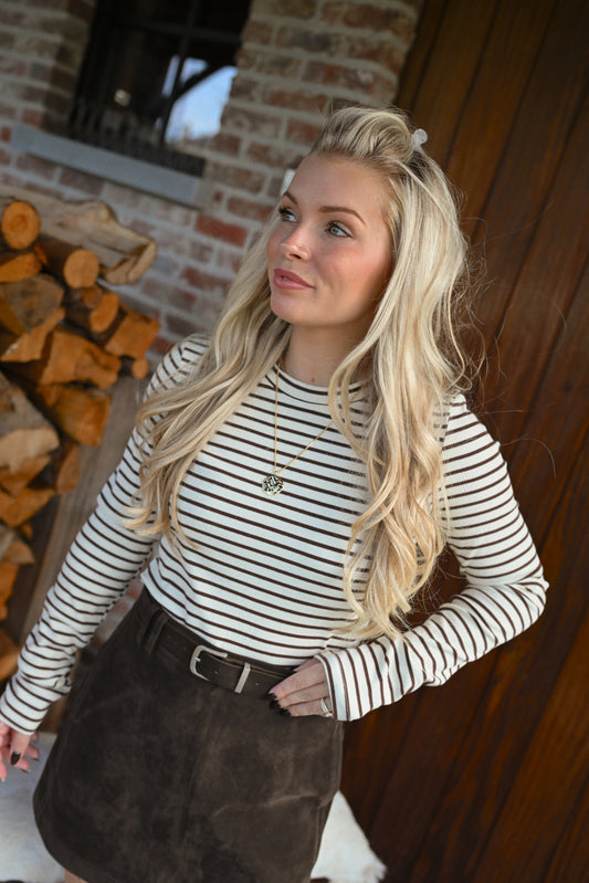 Nina Striped Pull - Ecru