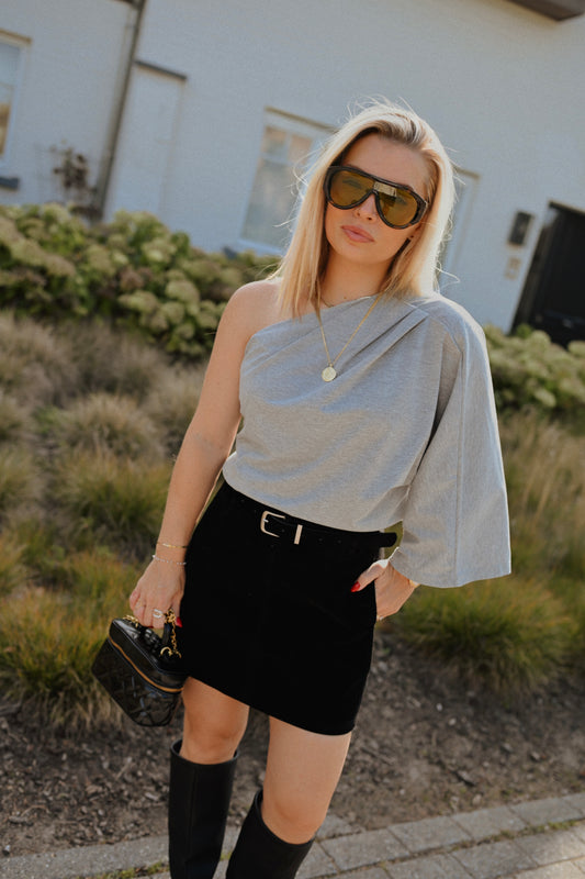 Nella Suede Rok - Zwart