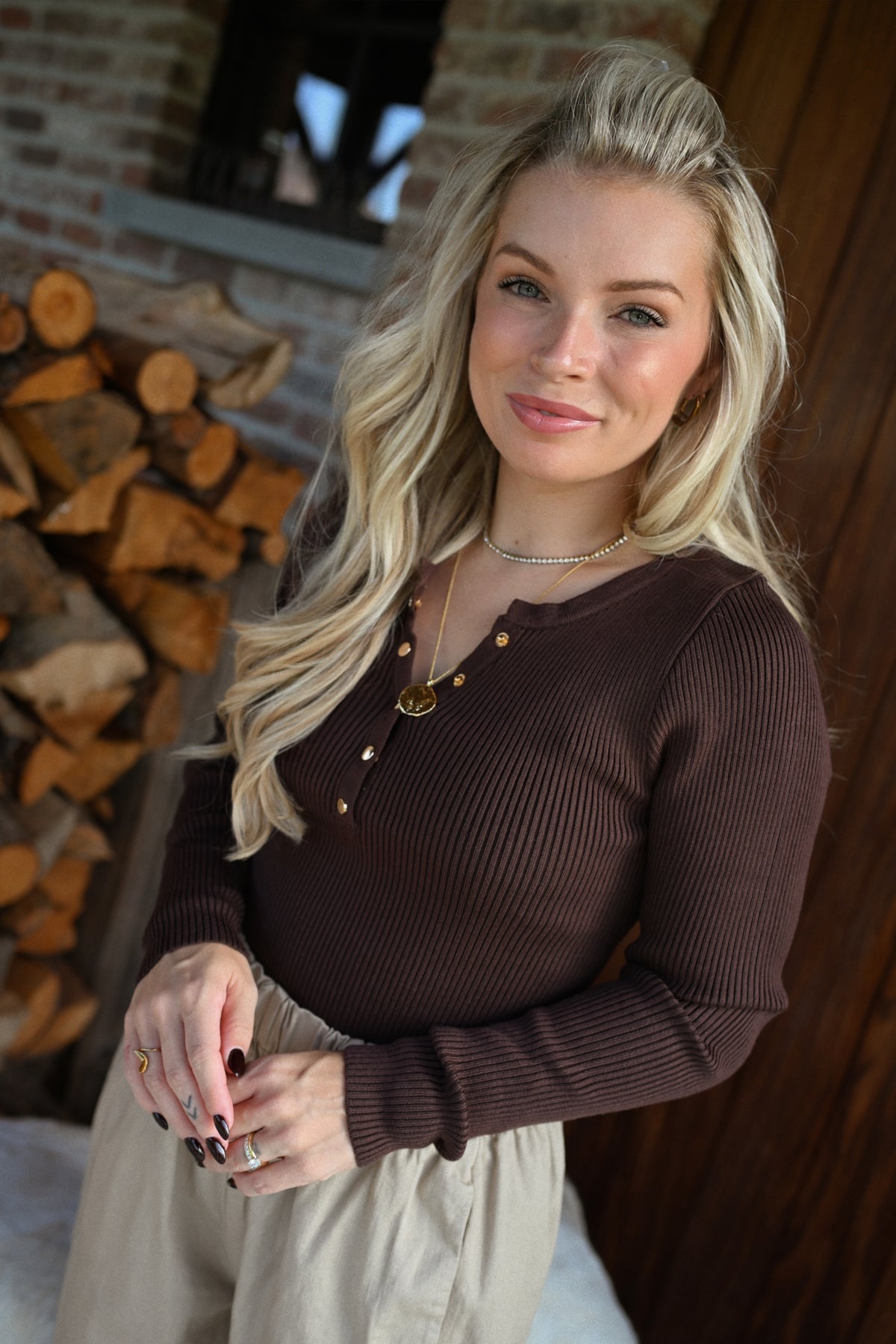Babs Top - Bruin
