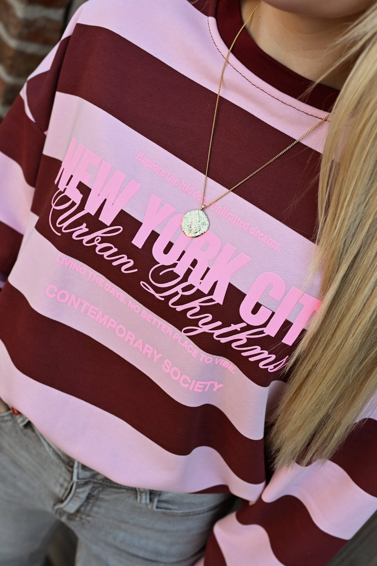New York City Sweater - Roze