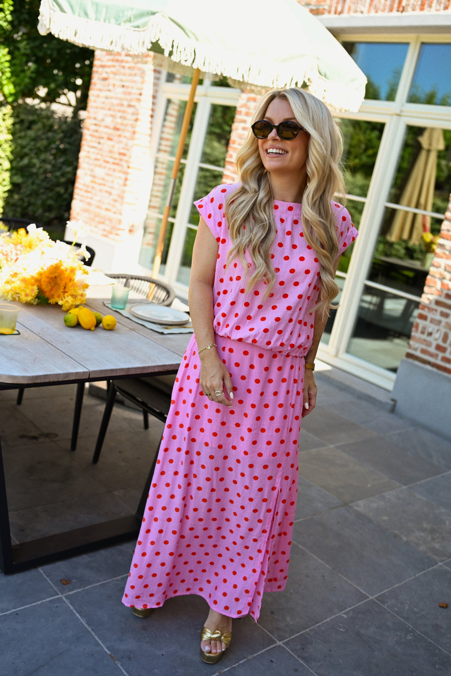 Polkadot Blouse - Roze