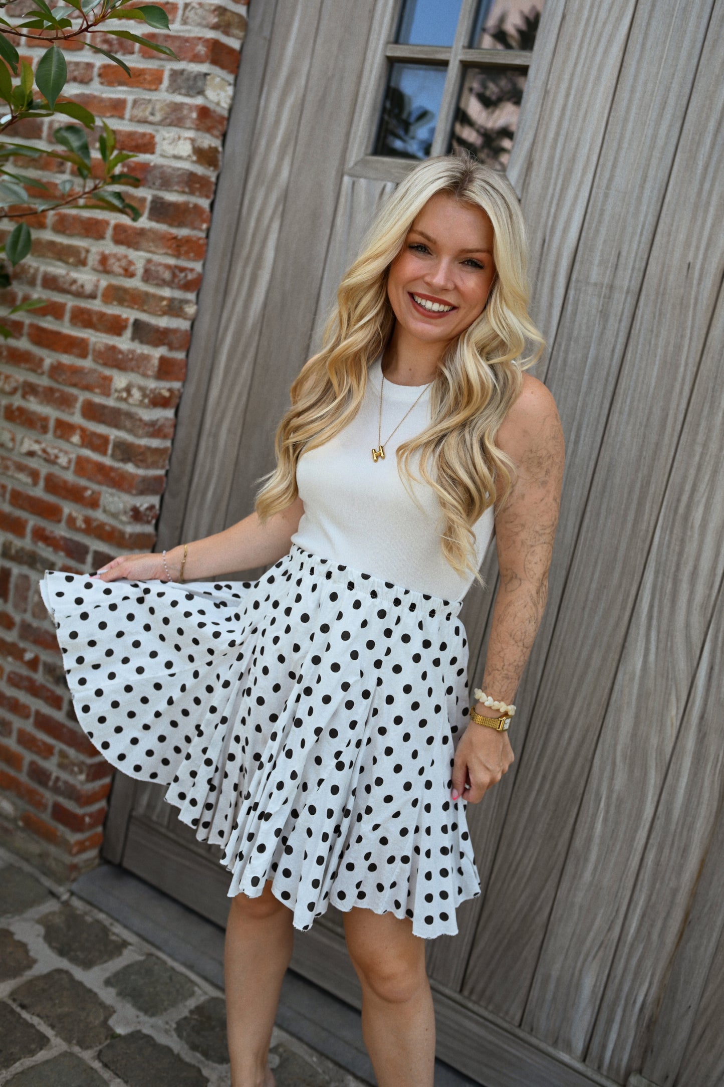 Polkadot Rok - Wit