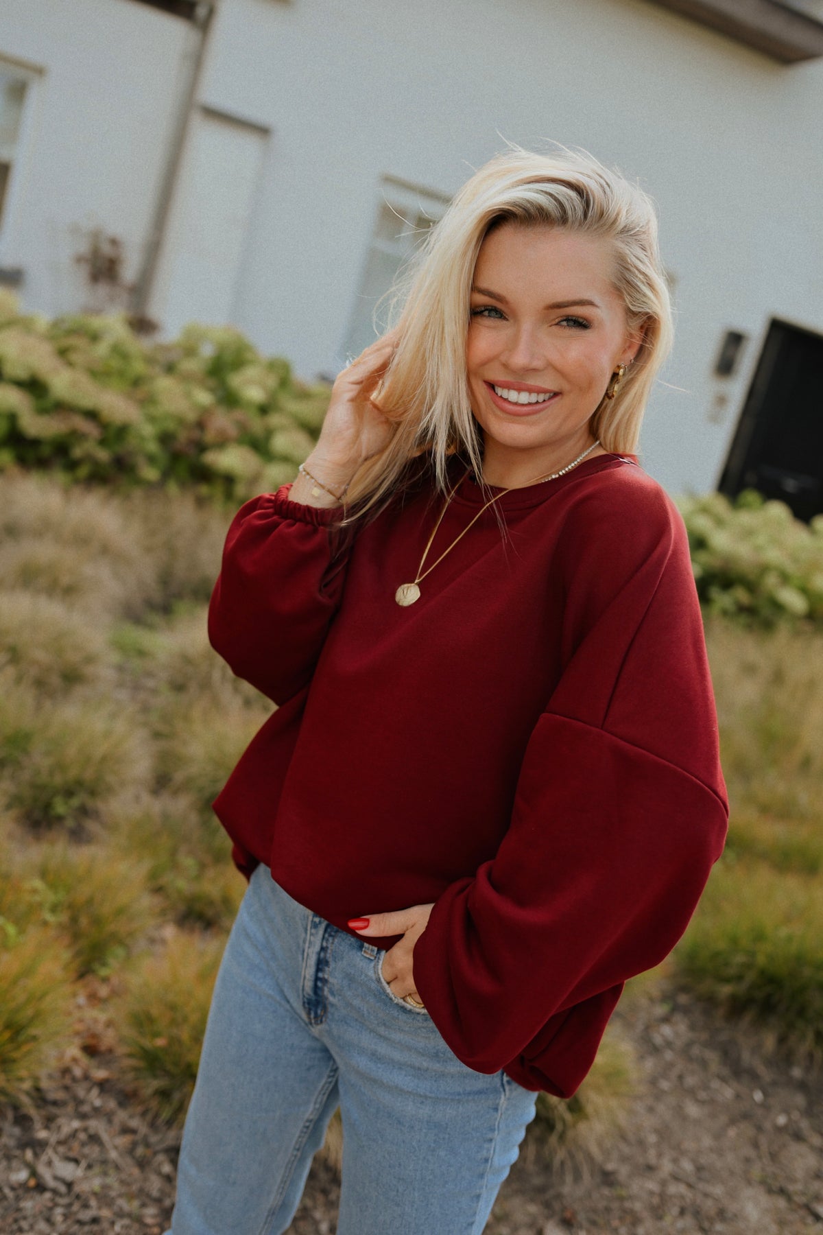 With Love Sweater - Bordeaux