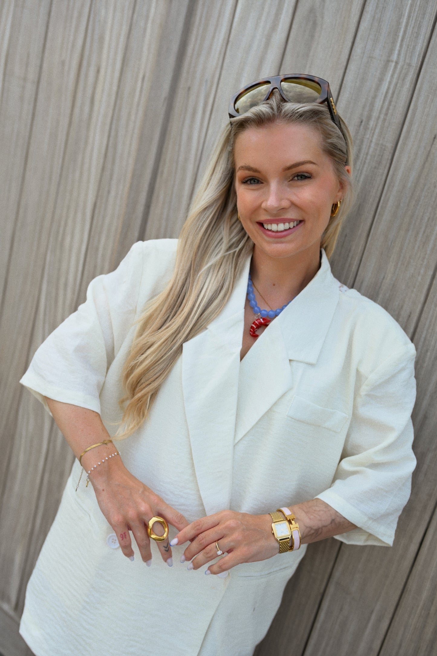 Jolie Blazer Kant - Ecru