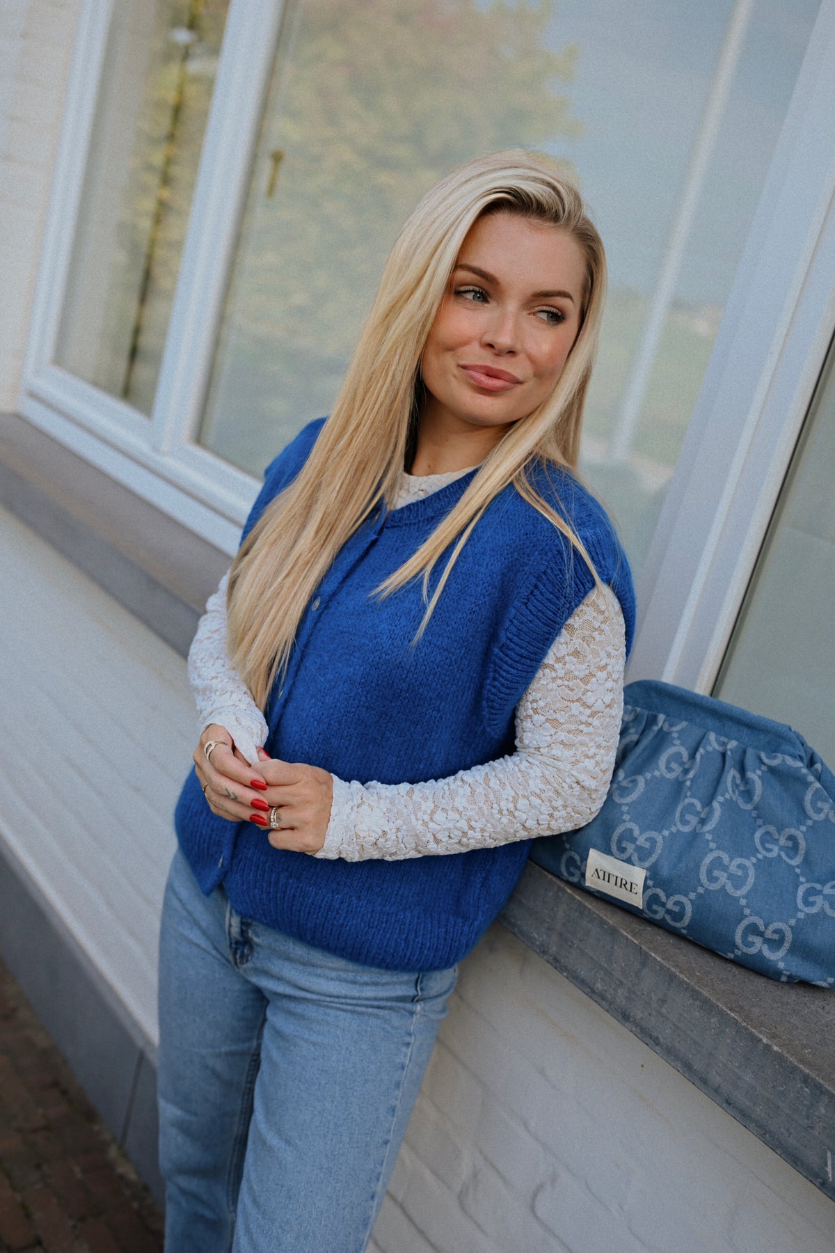 Elise Gilet - Blauw