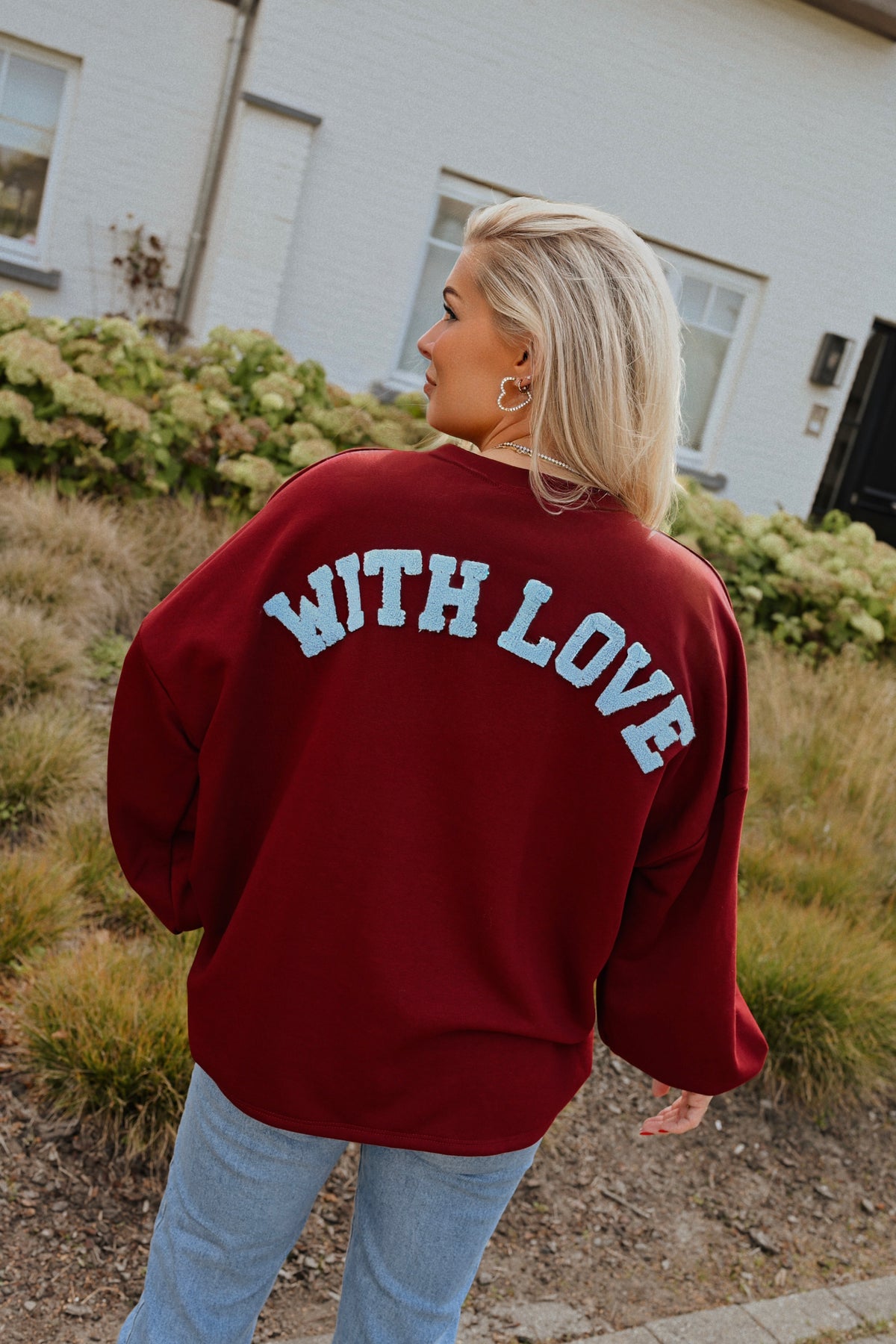 With Love Sweater - Bordeaux