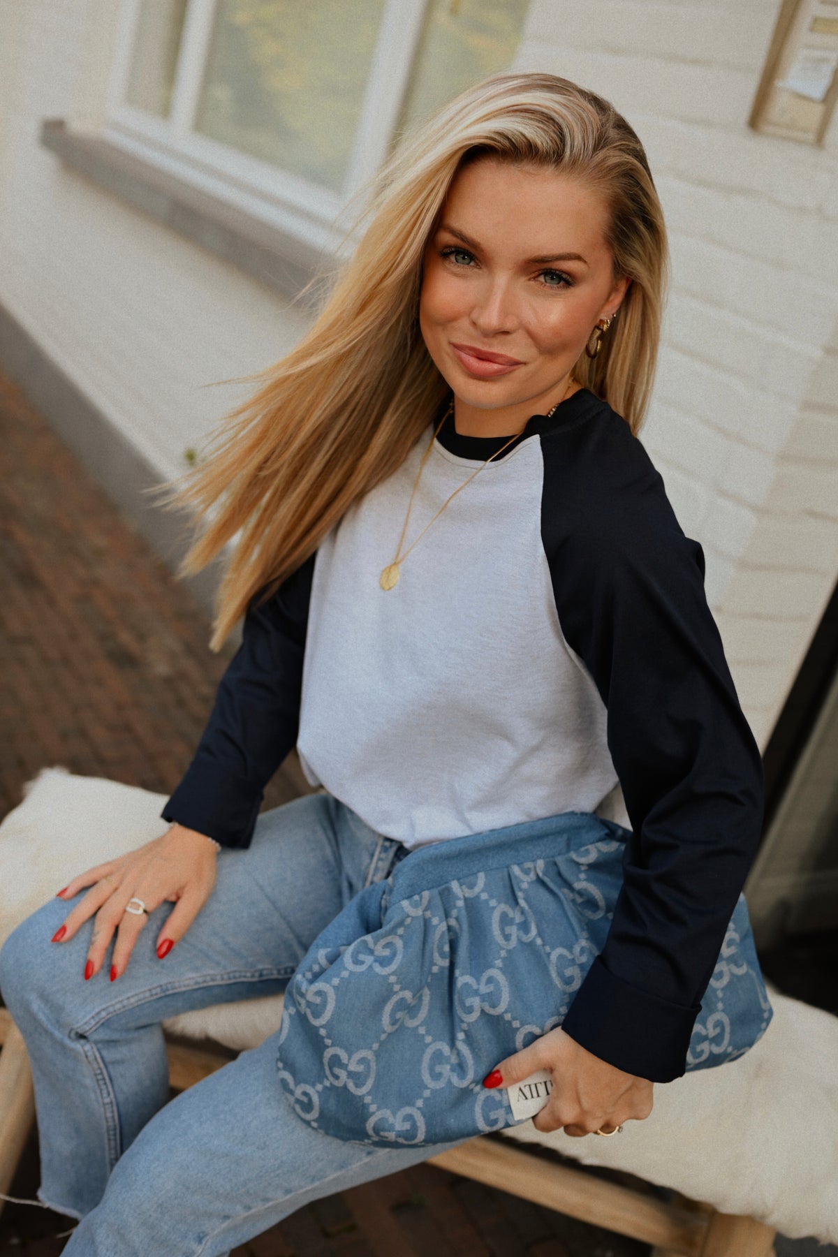 Suzette Long Sleeve T-Shirt - Marineblauw