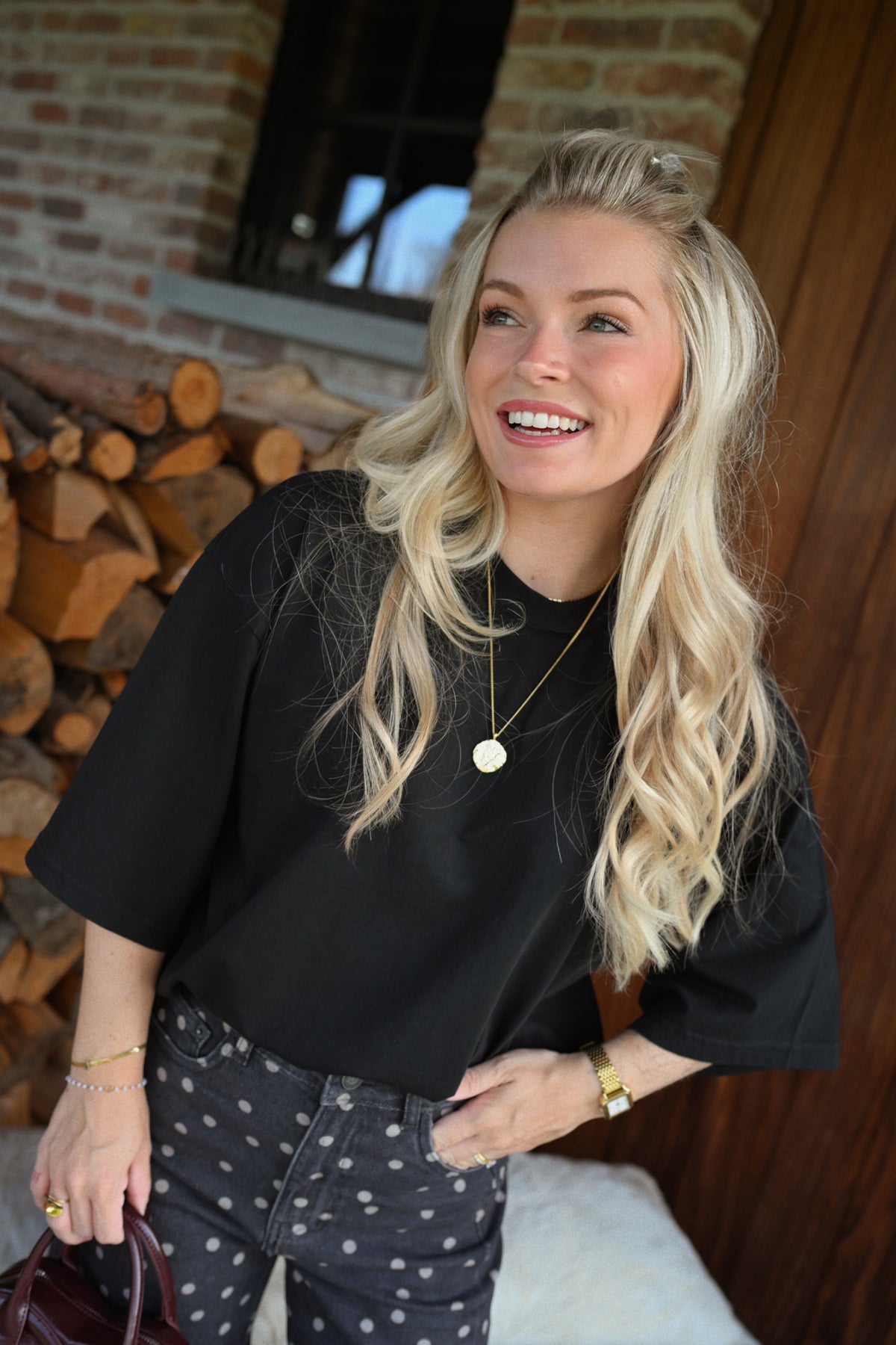 Louise T-shirt - Zwart