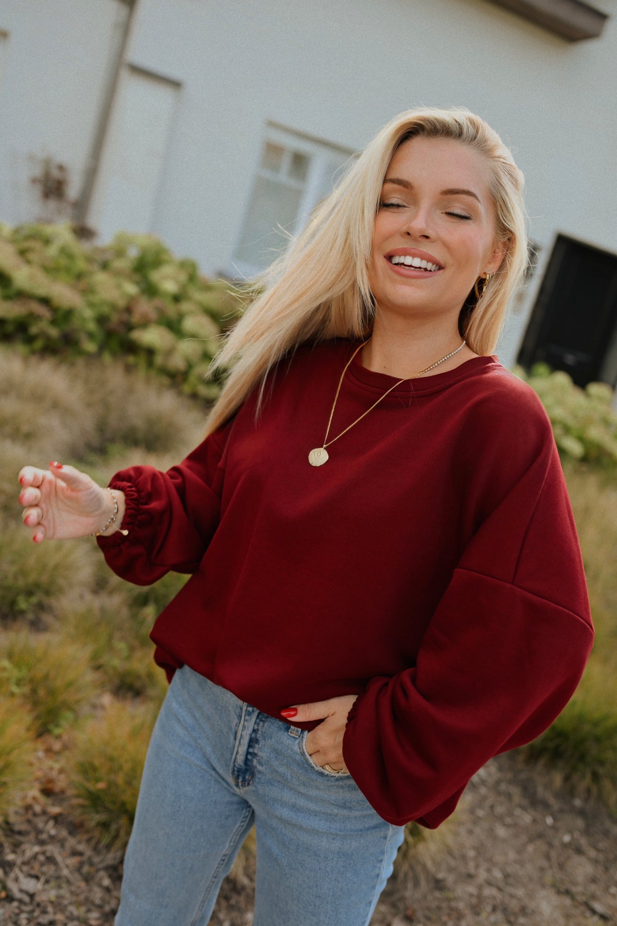 With Love Sweater - Bordeaux