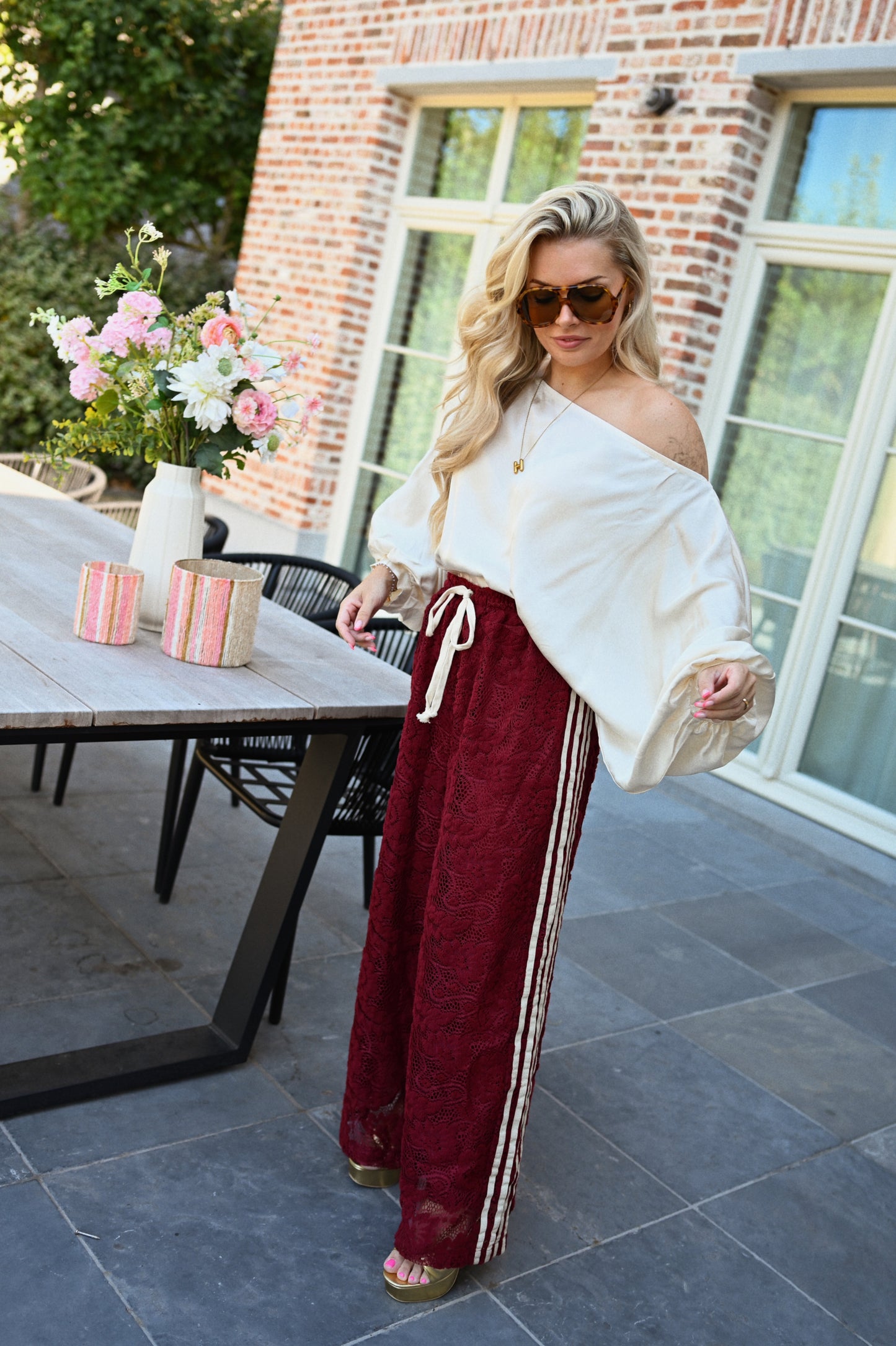 Jolene Lace Broek - Bordeaux