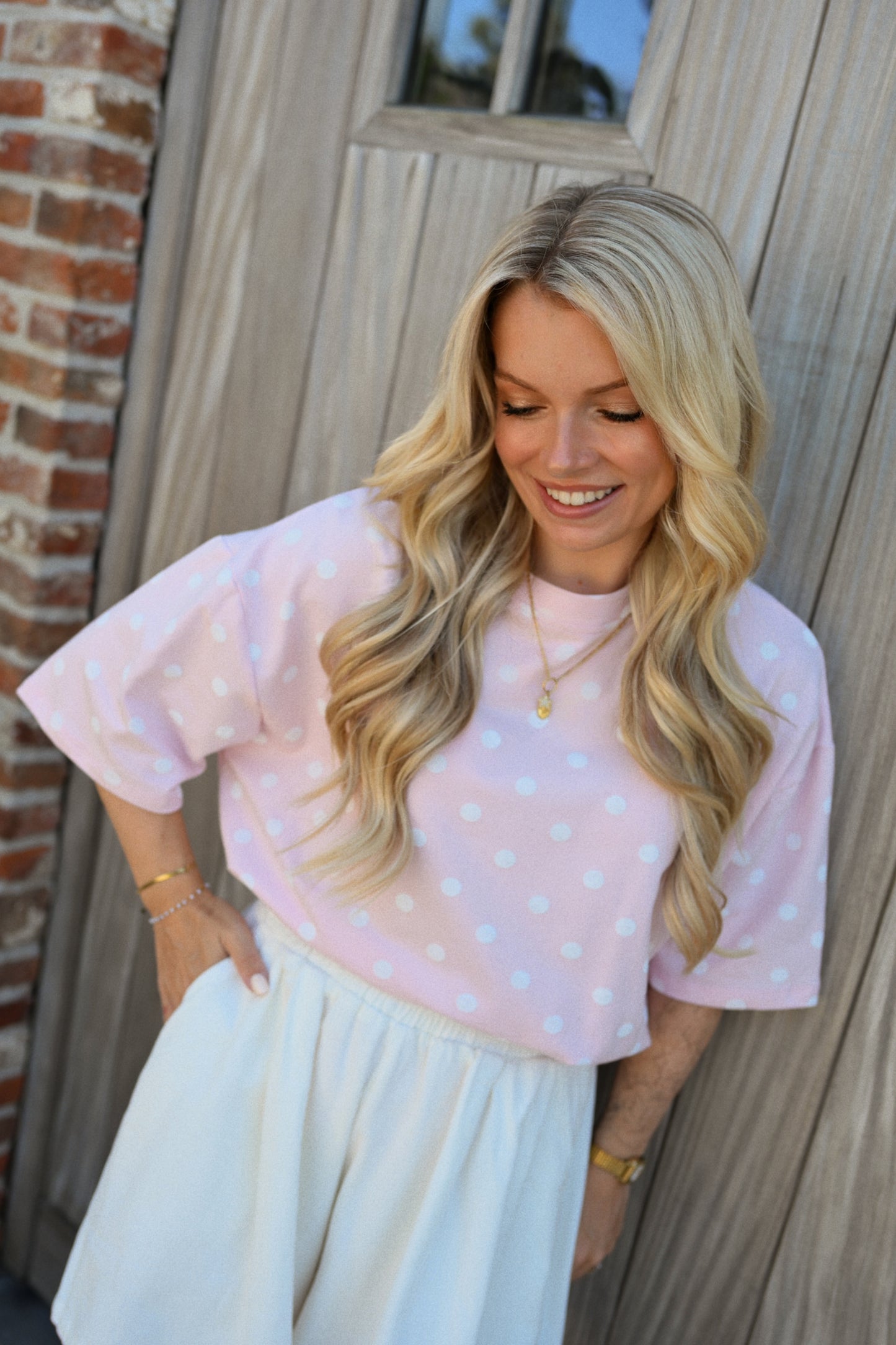 Polkadot T-Shirt - Roze