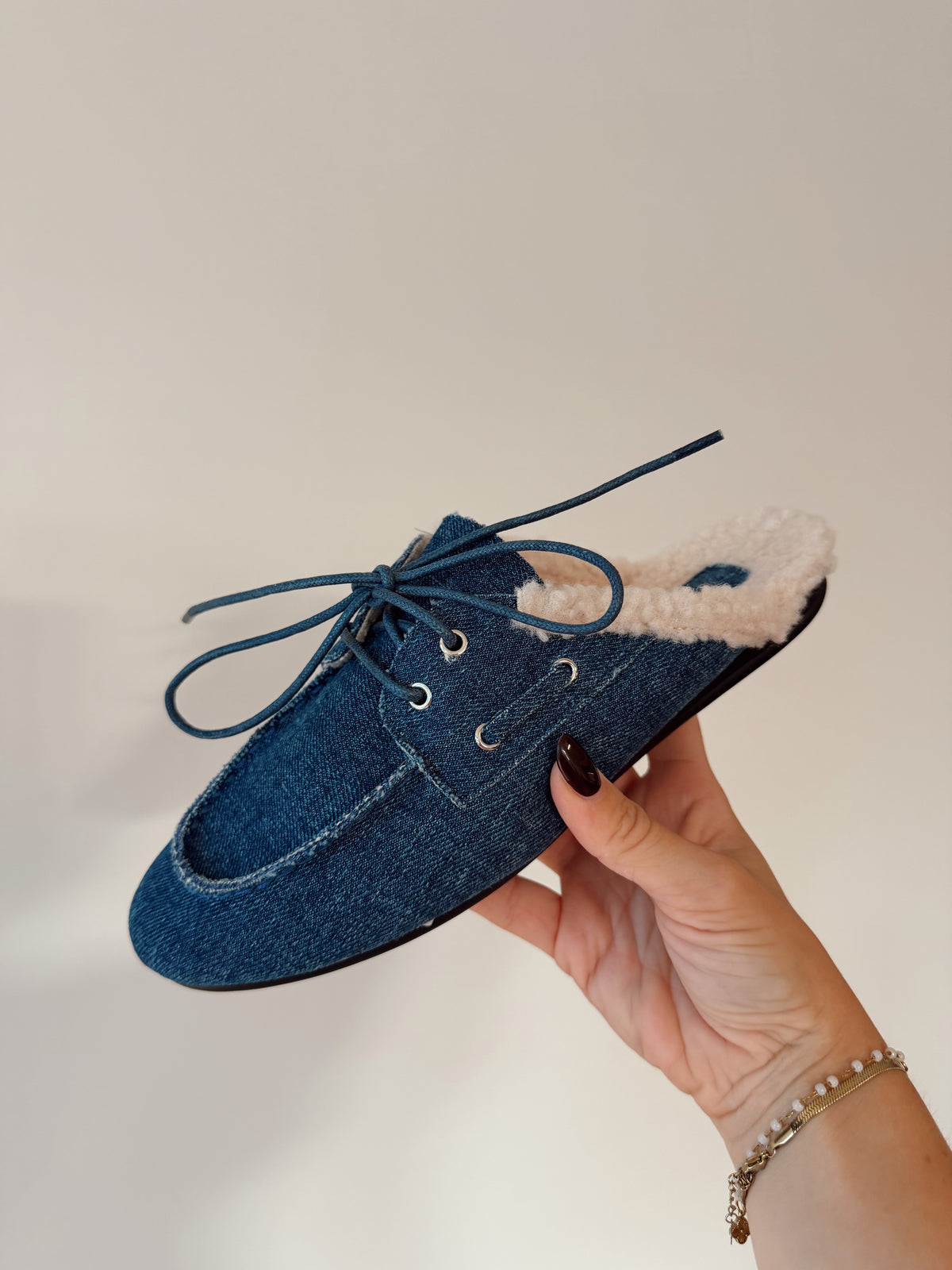 Loafers met veters - Jeansblauw