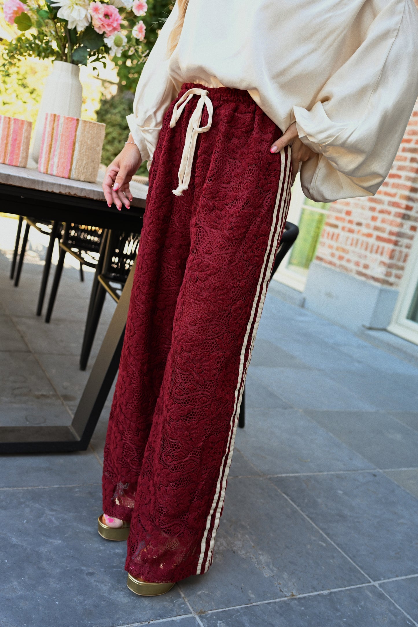 Jolene Lace Broek - Bordeaux