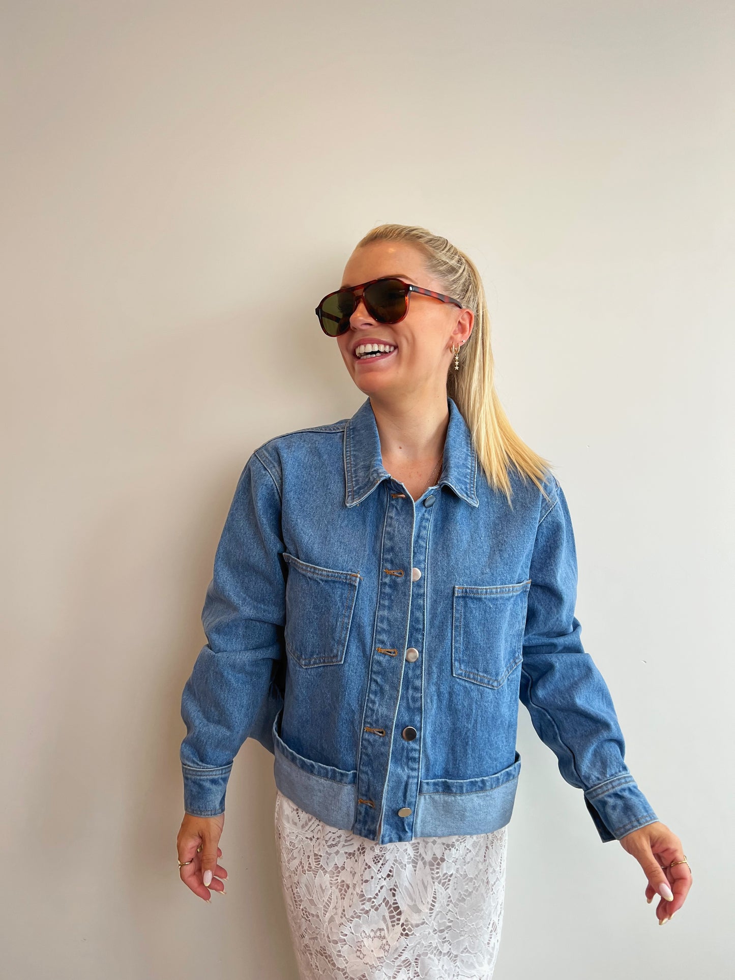 Denim Jas Sophia Blauw