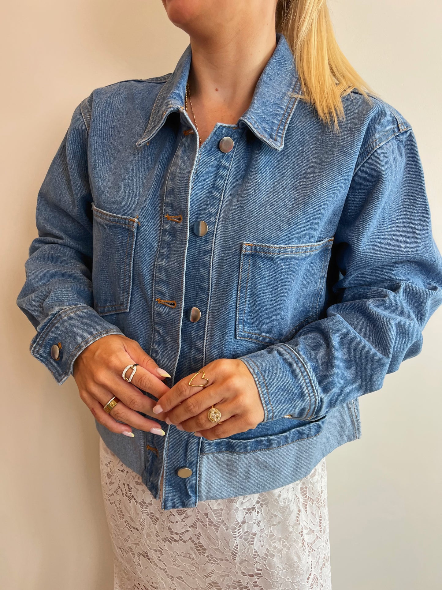 Denim Jas Sophia Blauw