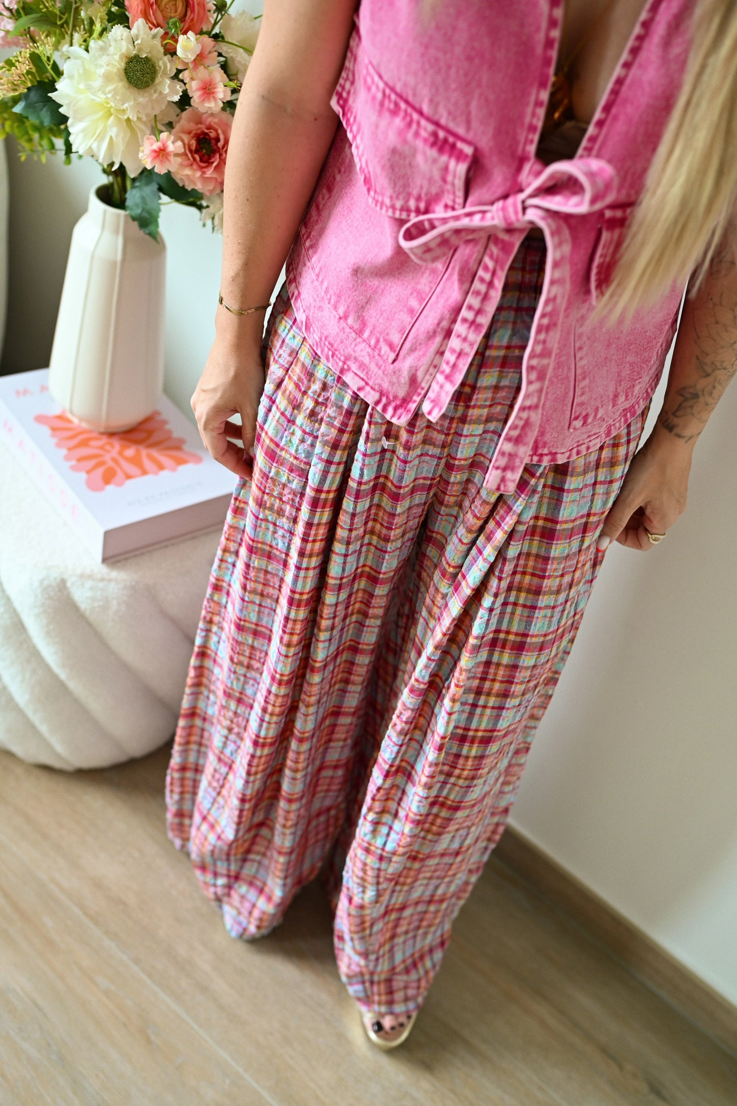 Carreaux Broek - Roze