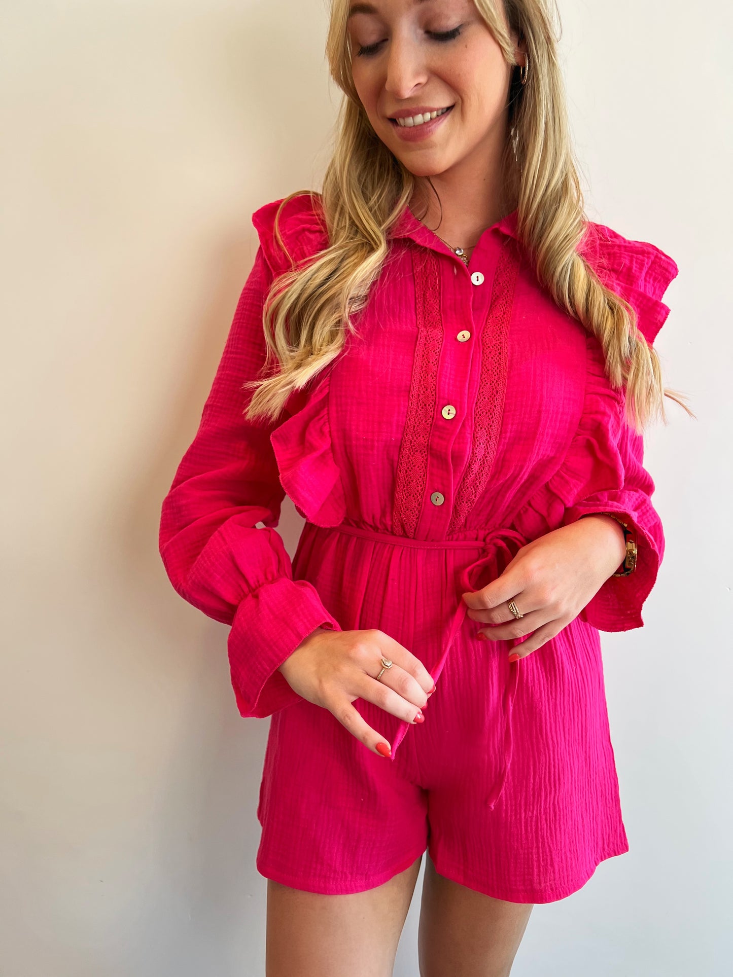Tetra Playsuit Lizzie Fuchsia