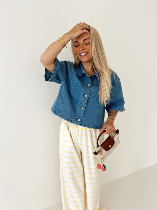 Eponge Broek Nanou Wit/Geel