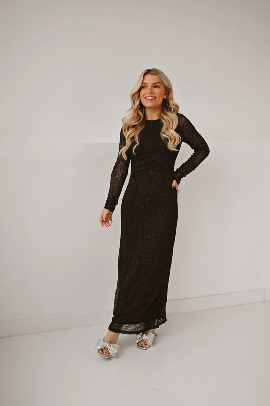 Maxi Glitter Dress Noe Zwart