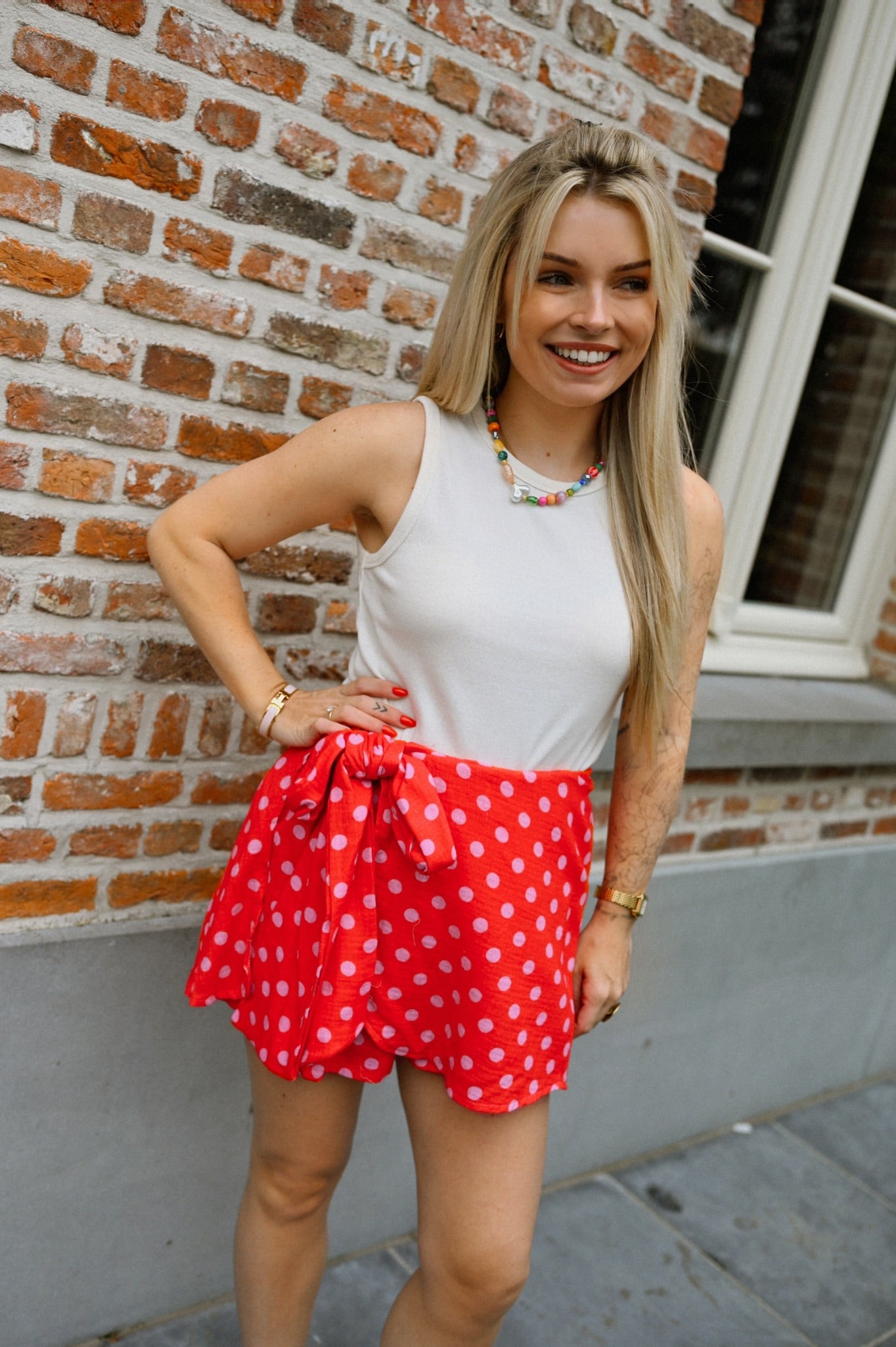 Tetra Polkadot Skort - Rood (Last one!)